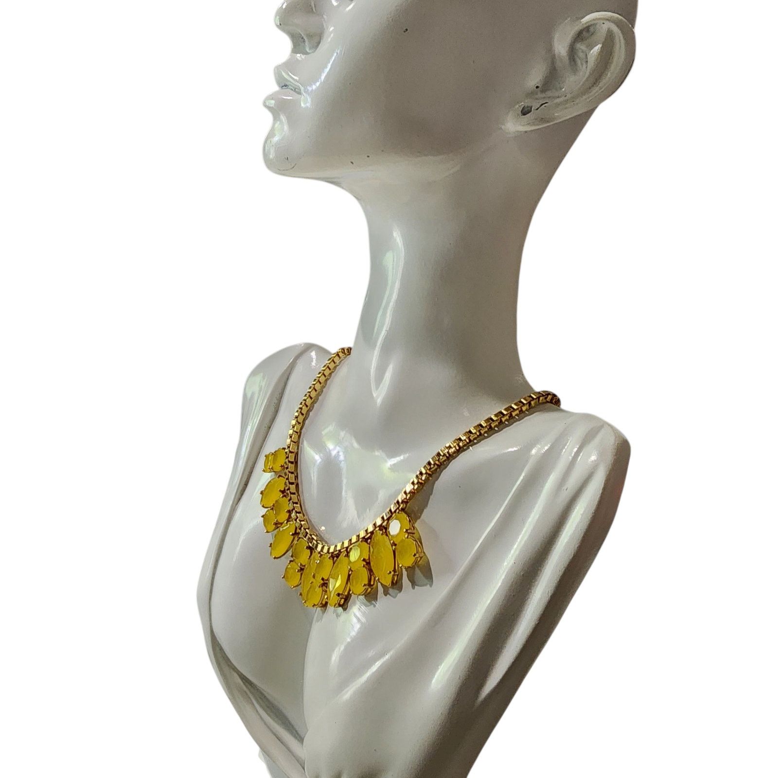 Kate Spade Kate Spade Neon Yellow Marquee Bib Statement Necklace Size ONE SIZE - 9 Thumbnail
