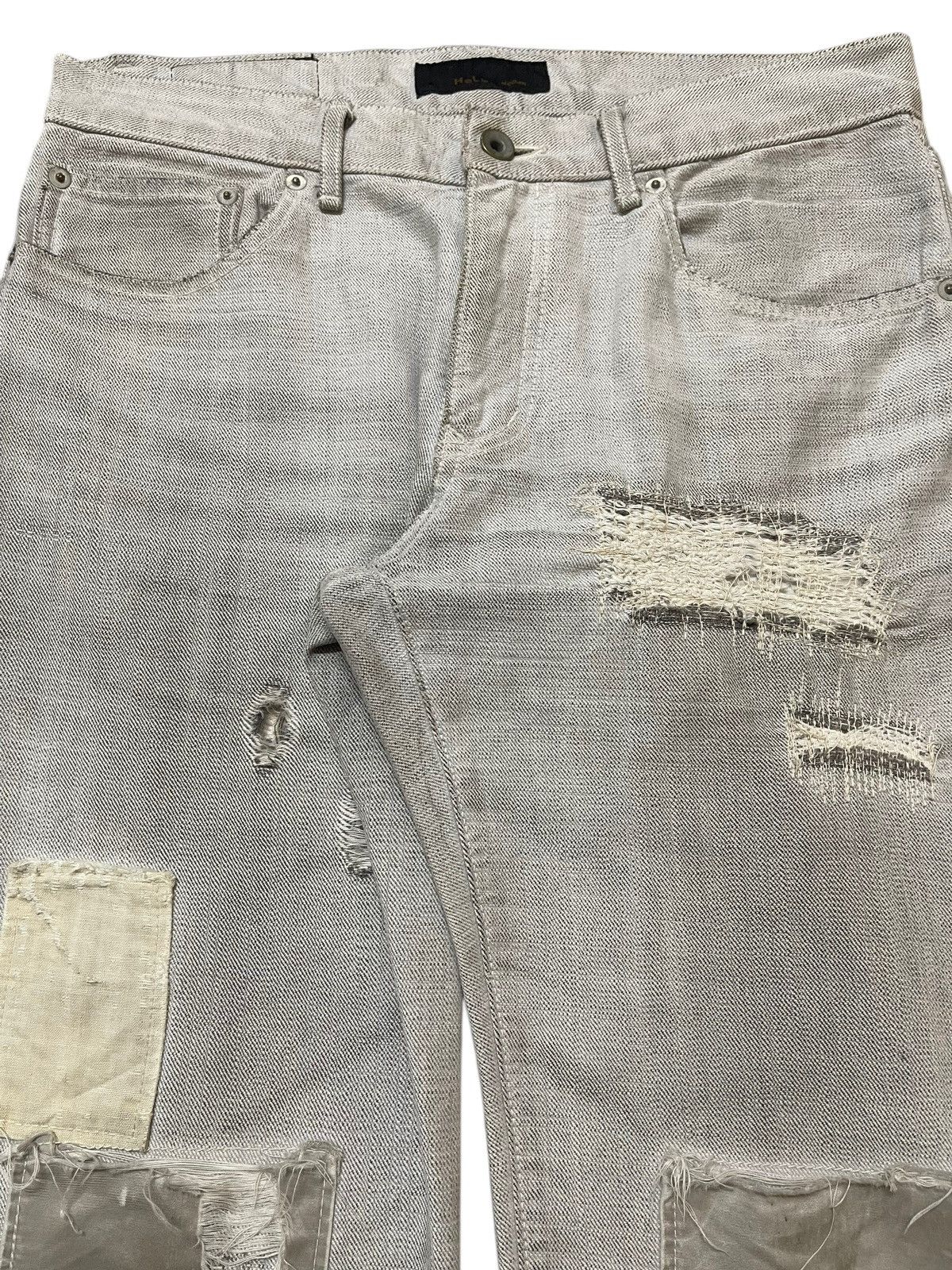14th Addiction Vintage Japanese Helb Mud Faded Wash Distress Patches Jeans Size US 31 - 4 Thumbnail