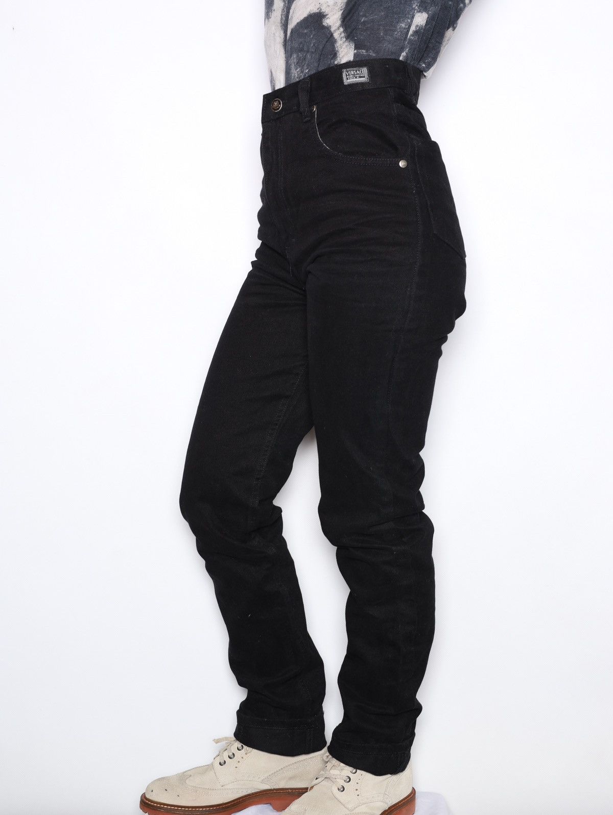 Versace Jeans Couture Versace Jeans Couture Vintage Black Denim Jeans Skinny Pants Size 27" / US 4 / IT 40 - 2 Thumbnail