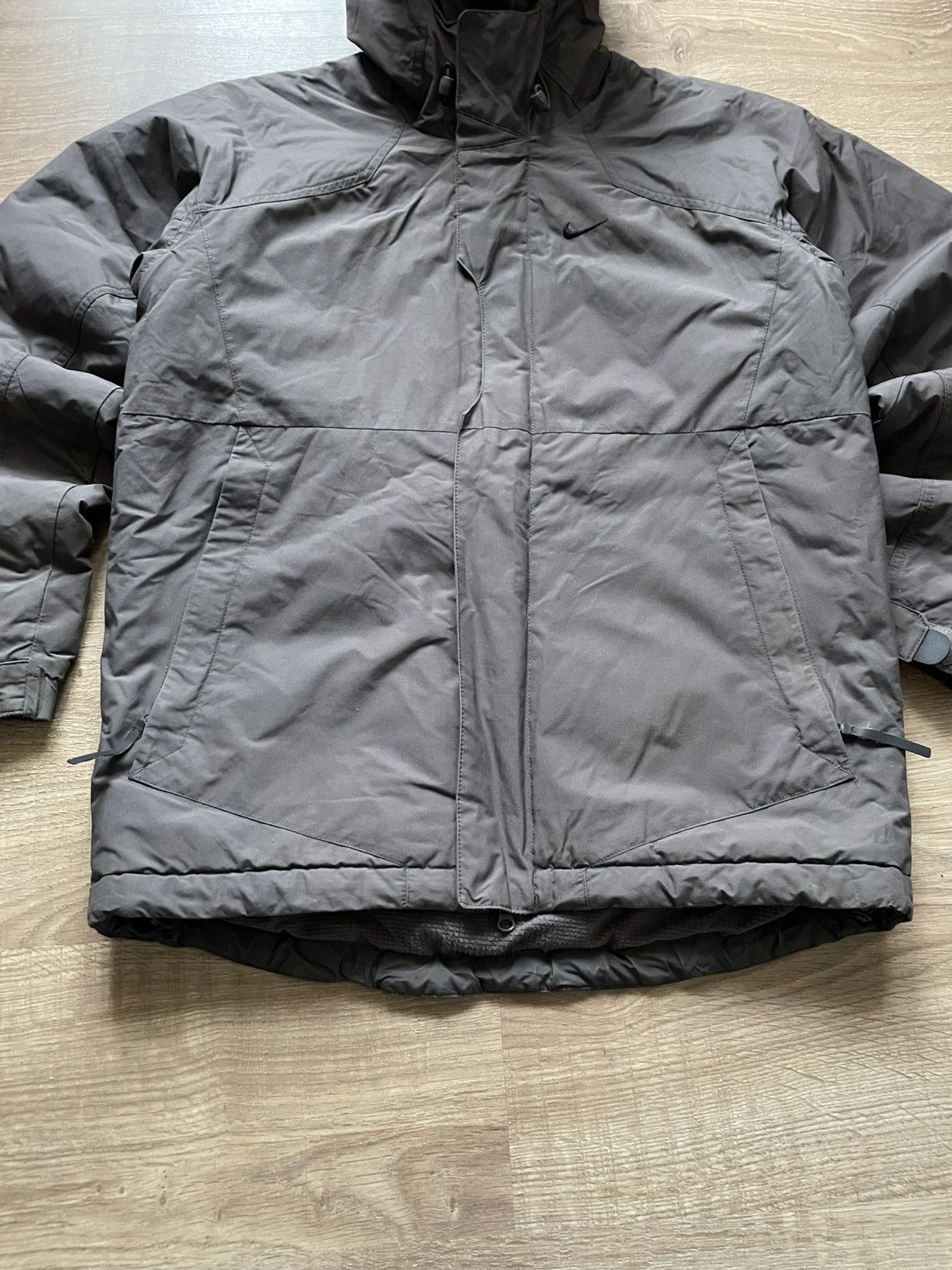 Nike Vintage Nike Swoosh Logo Hooded Puffer Jacket 00s Y2K Size US S / EU 44-46 / 1 - 4 Thumbnail