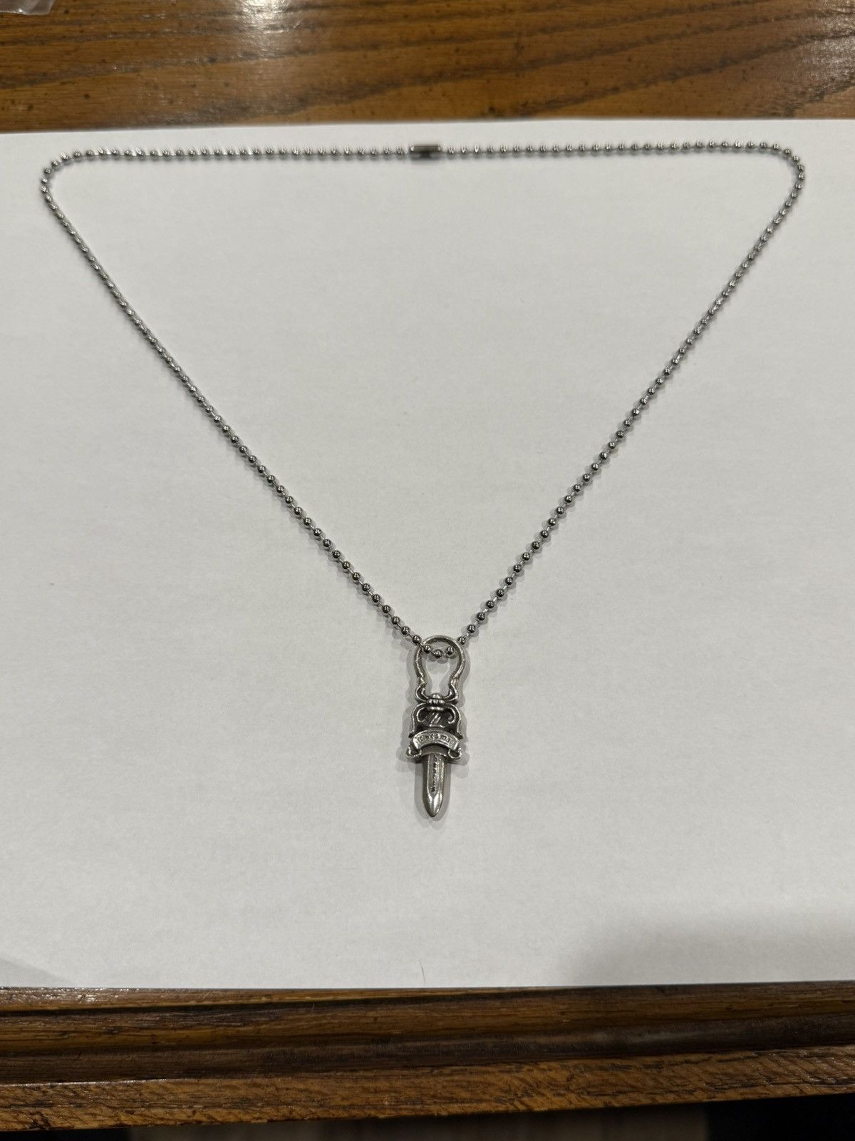 Chrome Hearts Chrome Hearts Dagger Pendant Silver Ball Chain Necklace #5 Size ONE SIZE - 7 Thumbnail