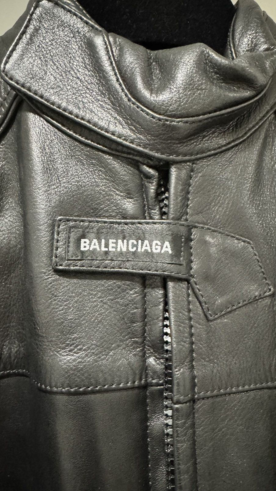 Balenciaga Balenciaga SS23 Mudshow Leather Biker Jacket Size US S / EU 44-46 / 1 - 3 Thumbnail