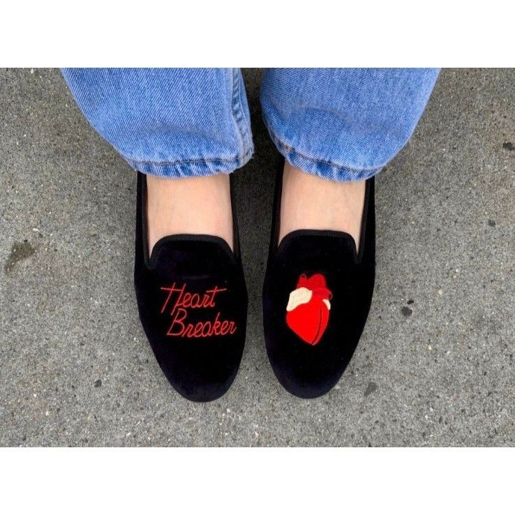 Other Heart Breaker Velvet SMOKING SHOE HEARTBREAKER Size US 8 / IT 38 - 13 Thumbnail