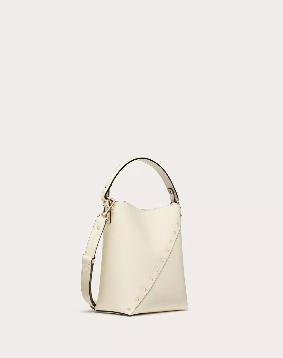 Valentino oc11z0725 Size:OS/ Wispy Calfskin Bucket Bag in White Size ONE SIZE - 2 Thumbnail