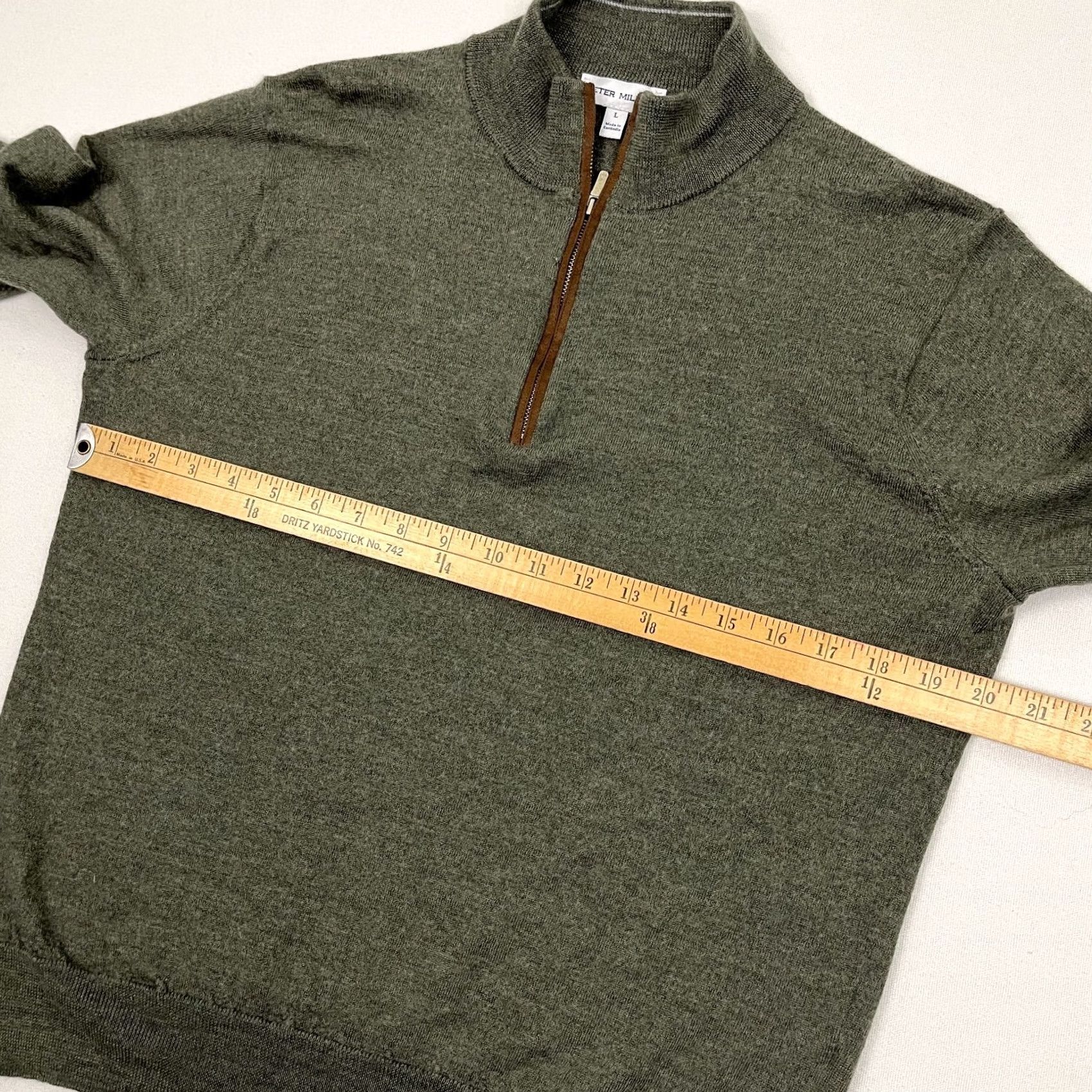 Peter Millar Peter Millar Autumn Crest Merino Wool Sweater Mens M Green Quarter Zip Pullover Size US M / EU 48-50 / 2 - 6 Thumbnail