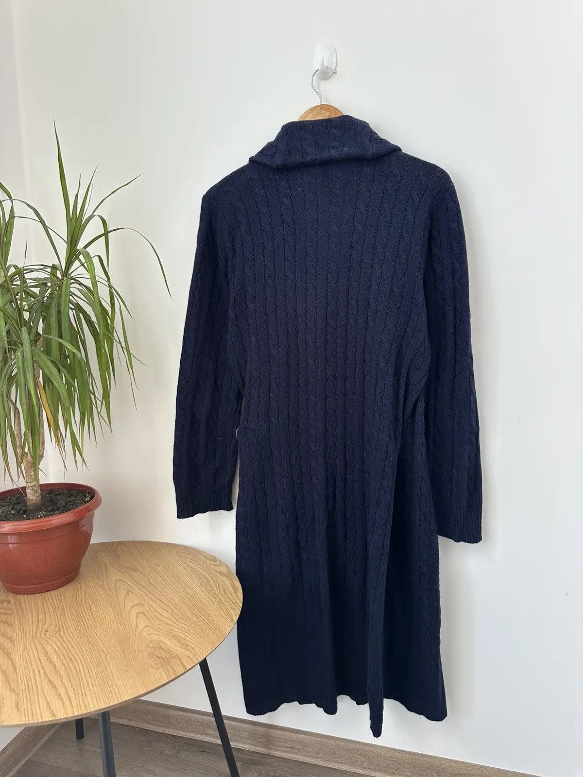 Polo Ralph Lauren Vintage Polo Ralph Lauren Blue Wool Kable Knit Long Dress Size US XL / EU 56 / 4 - 7 Thumbnail