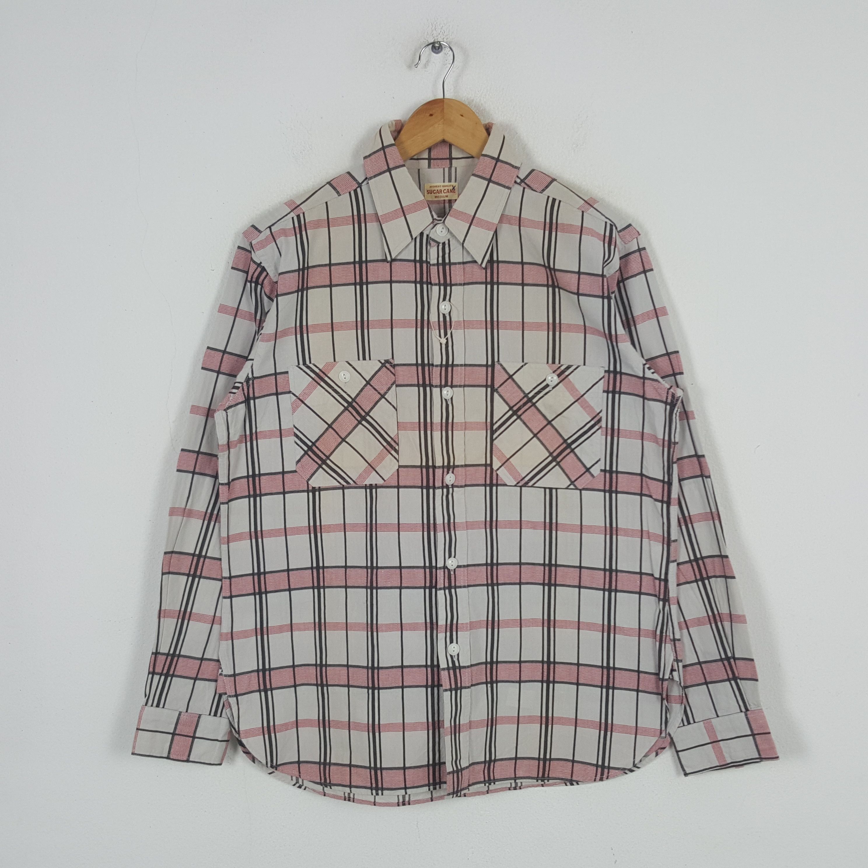 Flannel × Sugar Cane × Vintage Vintage Sugar Cane Japanese Brand Shirt Button Up Size US L / EU 52-54 / 3 - 1 Thumbnail