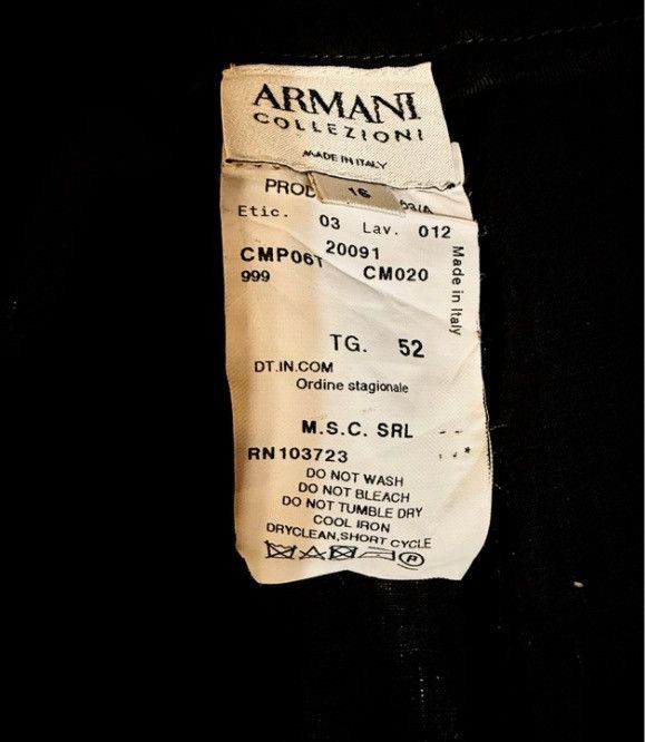 Armani Collezioni Armani Collezioni Black Linen Wide-Leg Trousers - Size 16 Size 38" / US 16 / IT 52 - 8 Thumbnail