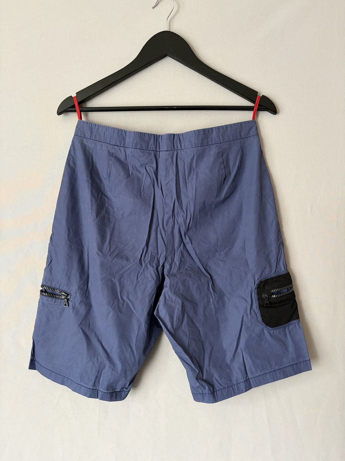 Prada Prada Vintage Blue Nylon Light Cargo Shorts Size US 30 / EU 46 - 7 Thumbnail