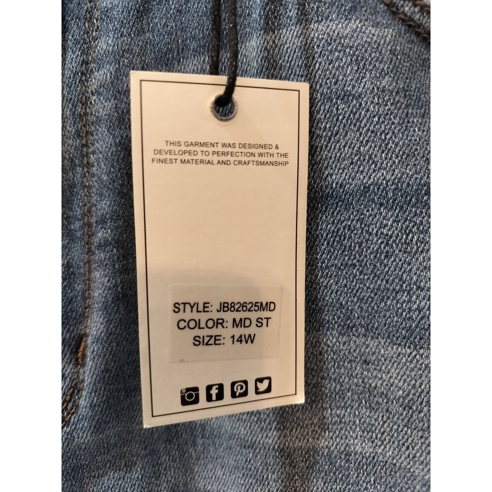 Judy Blue Judy Blue Women's High Waist Wide Leg Jeans - Size 14W Size 34" / US 12 / IT 48 - 5 Thumbnail