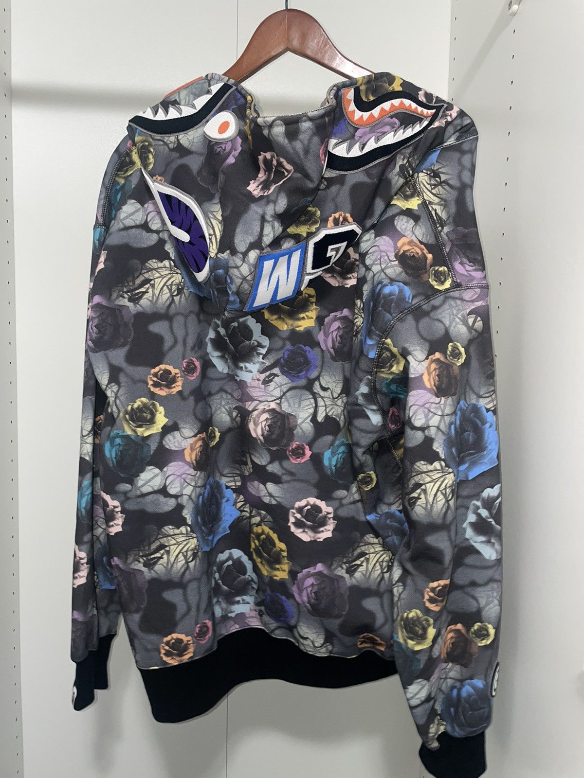 Bape Floral Camo Shark Relaxed Full Zip Hoodie Size US M / EU 48-50 / 2 - 5 Thumbnail