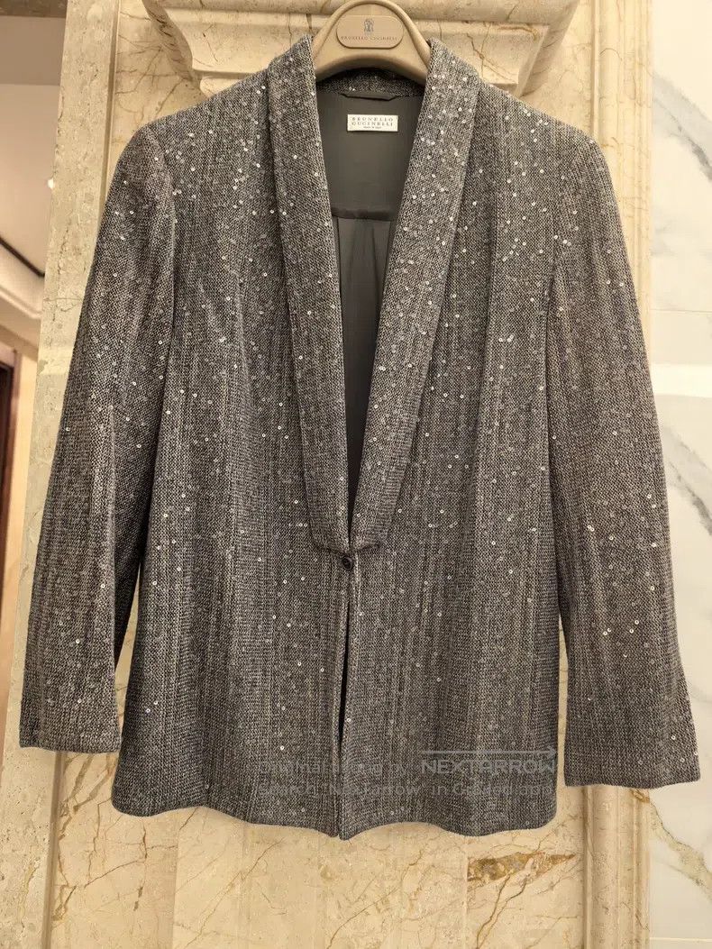 Brunello Cucinelli Brunello Cucinelli Galaxy silk and linen suit jacket Size M / US 6-8 / IT 42-44 - 6 Thumbnail