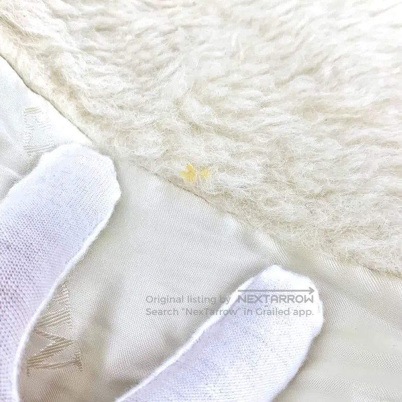 Max Mara Max Mara Ivory Teddy Alpaca Hair Lapel Double Breasted Lon Size M / US 6-8 / IT 42-44 - 9 Thumbnail