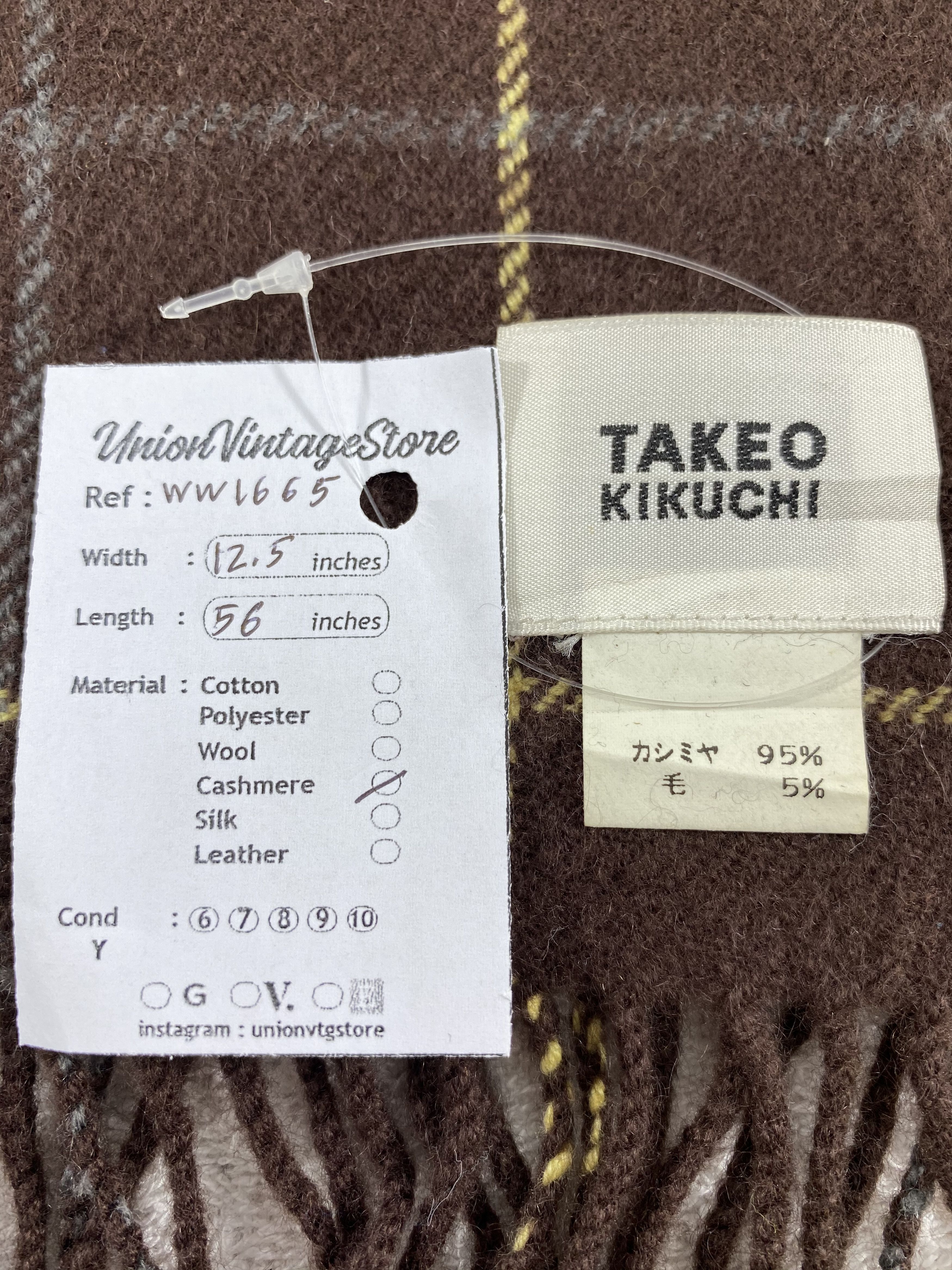 Takeo Kikuchi × Vintage Takeo Kikuchi Scarf / Muffler / Neckwear - WW1665 Size ONE SIZE - 4 Thumbnail