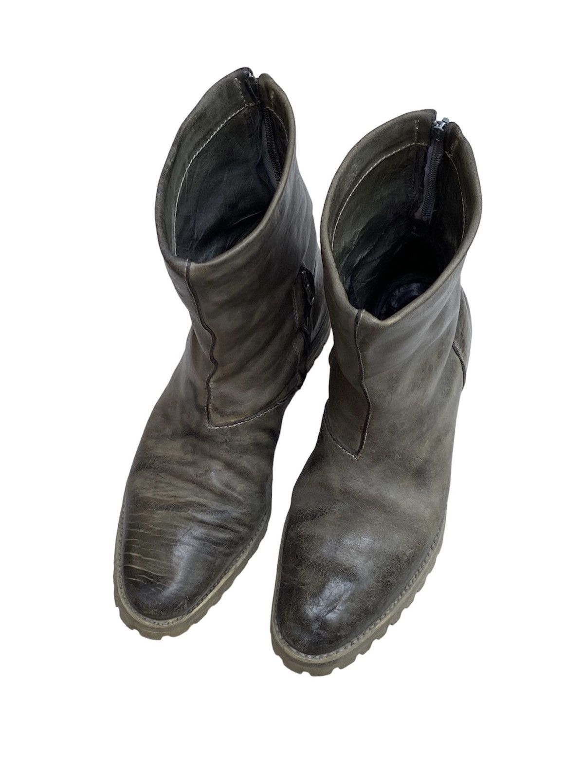Carol Christian Poell CCP AW05 SAFE Double-Zip Tank Sole Horse Leather Boots Size US 11 / EU 44 - 12 Thumbnail