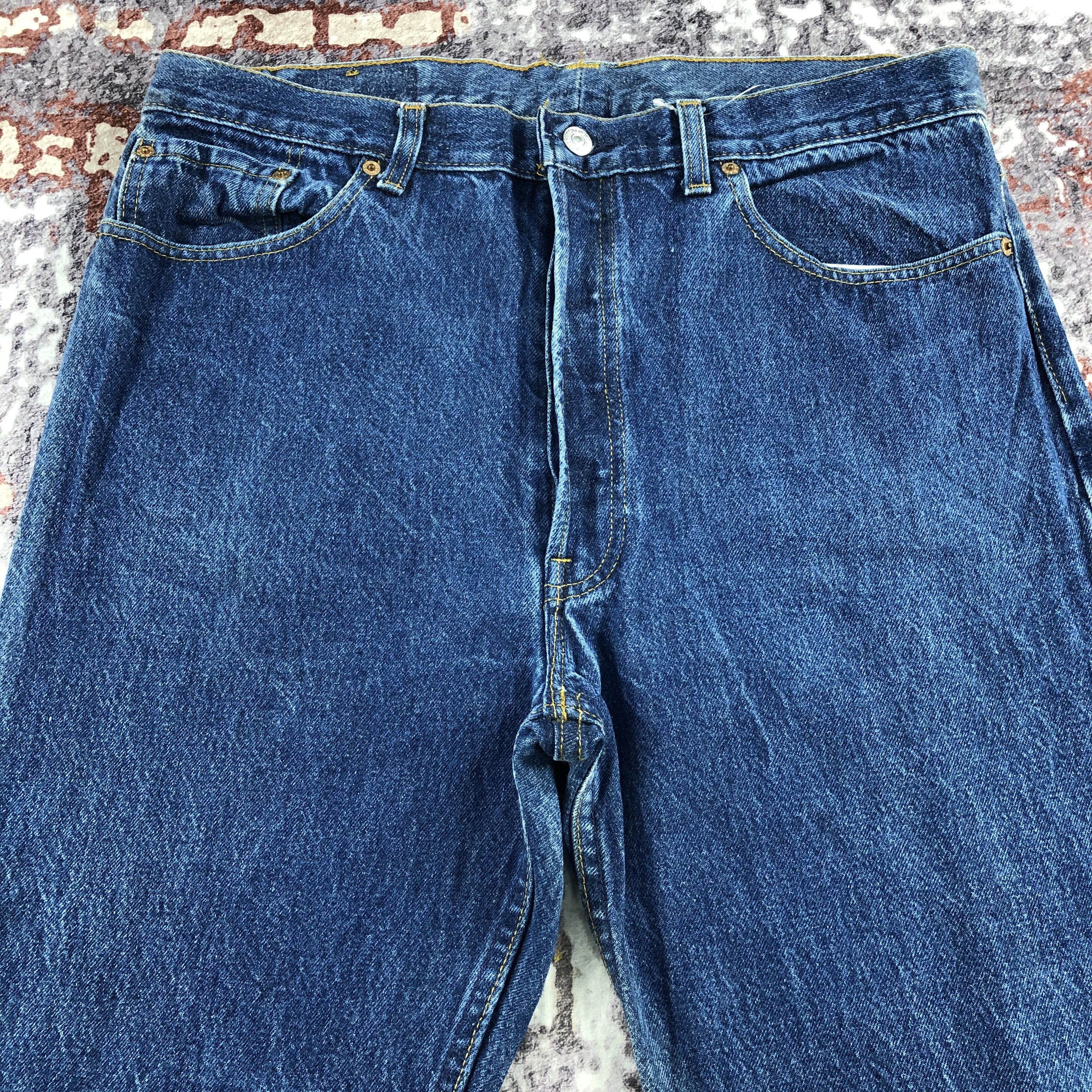 Levi's × Vintage Vintage 90s Blue Wash Levis 501 Jeans-JM2177 Size US 35 - 3 Thumbnail