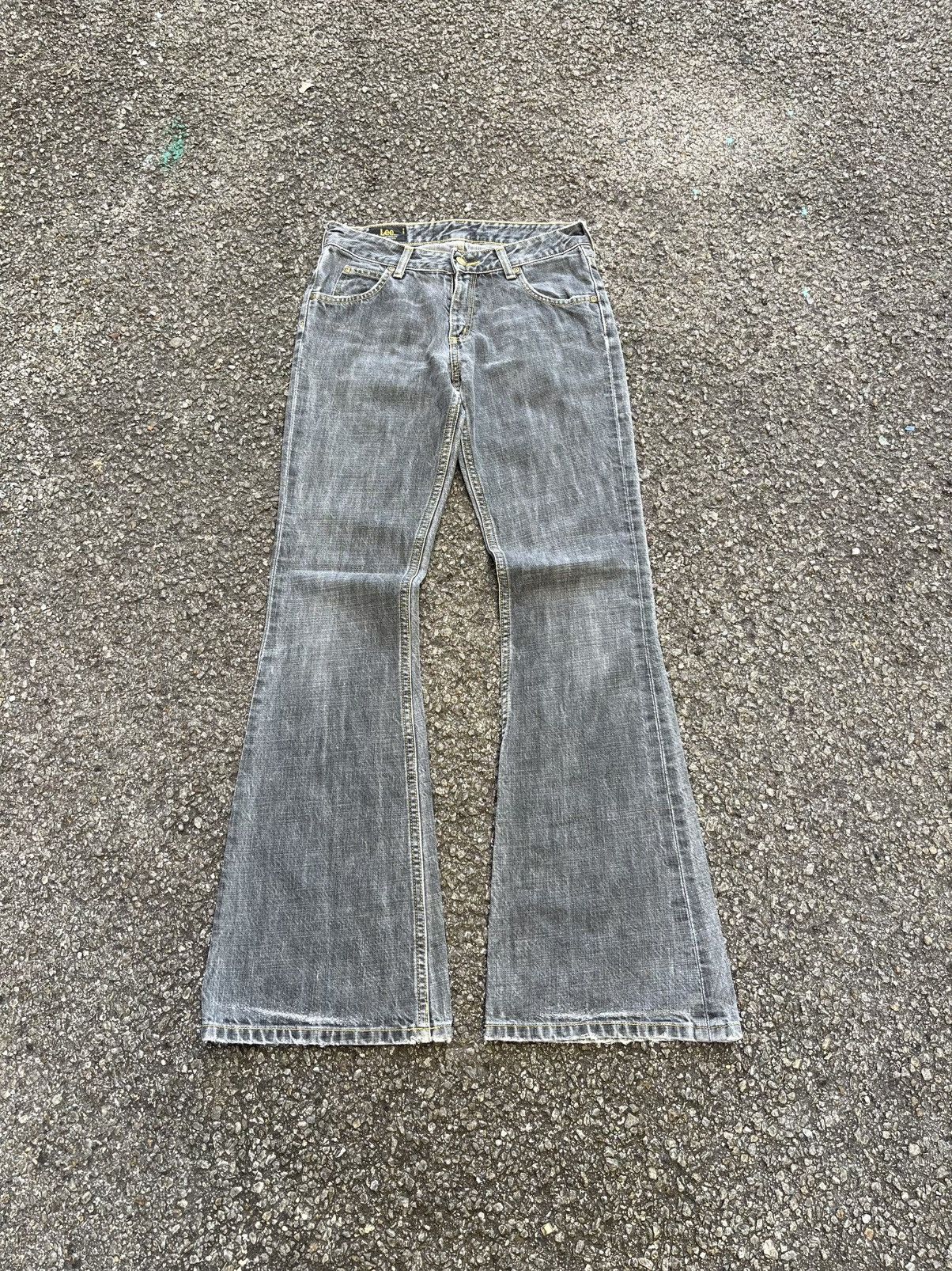 Hysteric Glamour SUPER FLARE JEANS LEE BELL BOTTOM BOOTCUT FADED BLACK DENIM Size US 28 / EU 44 - 1 Thumbnail