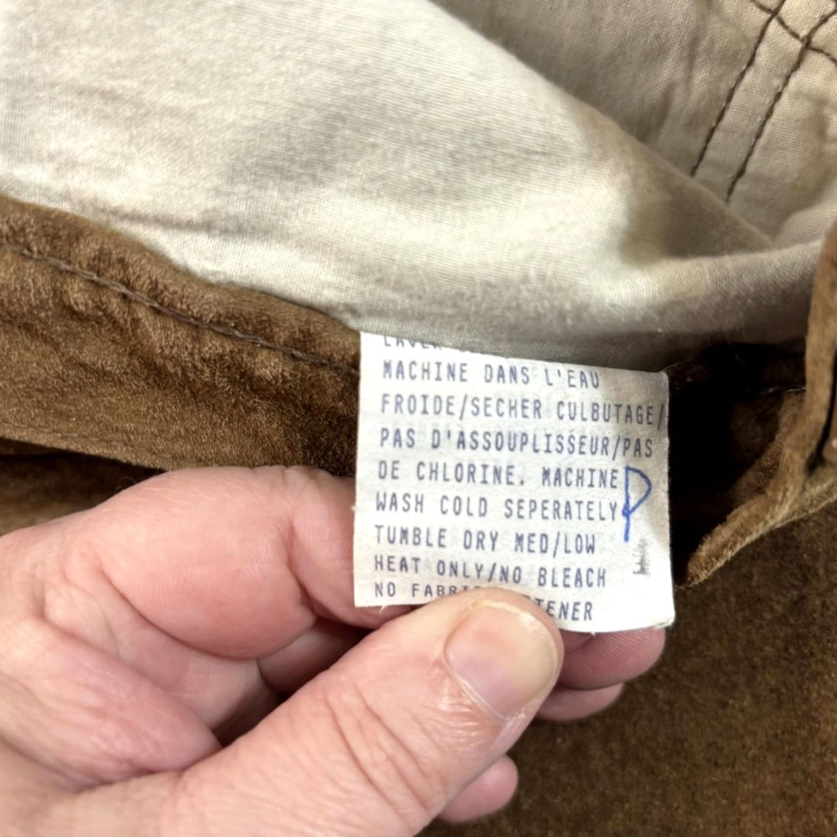Vintage Skotts Suede Pants Men 32x31 Brown Leather Jeans Cotton Lined Motorcycl Washable Size US 32 / EU 48 - 4 Thumbnail