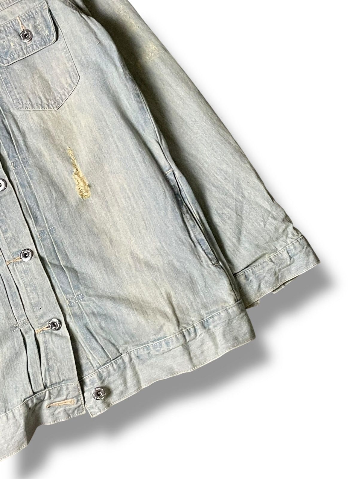 Massive × Vintage MASSIVE Distressed Denim Jacket (72) Size US M / EU 48-50 / 2 - 3 Thumbnail