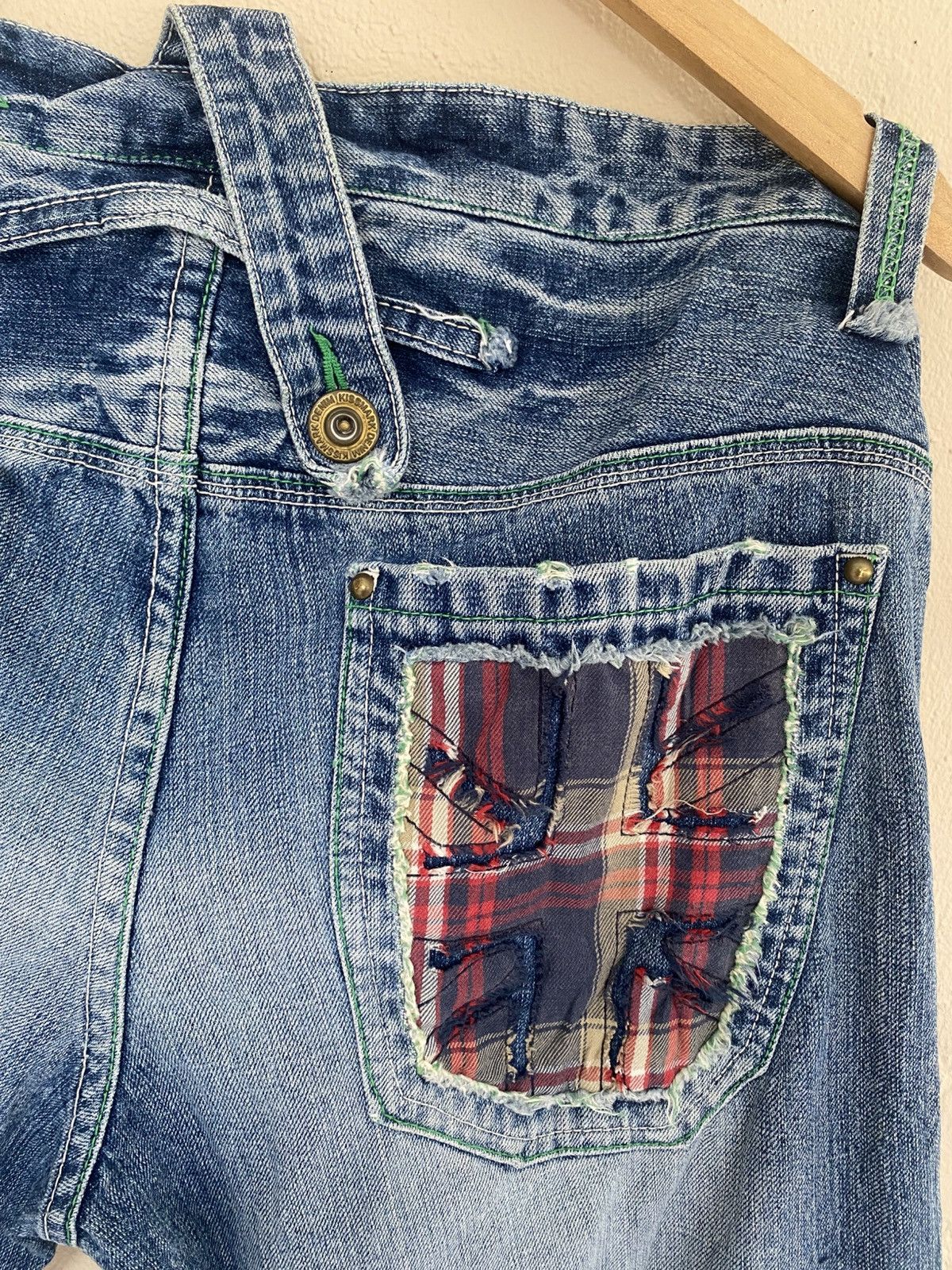 Japanese Brand Kissmark Patchwork Union Jack Denim Size US 34 / EU 50 - 6 Thumbnail