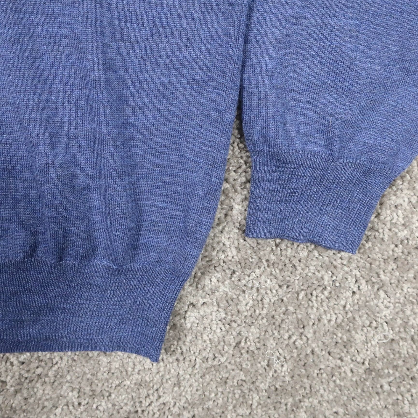 Polo Ralph Lauren VINTAGE Polo Ralph Lauren Sweater Men XL Golf Pullover V-Neck Blue Merino Wool Polo Ralph Lauren Merino Wool EUC Size US XL / EU 56 / 4 - 6 Thumbnail