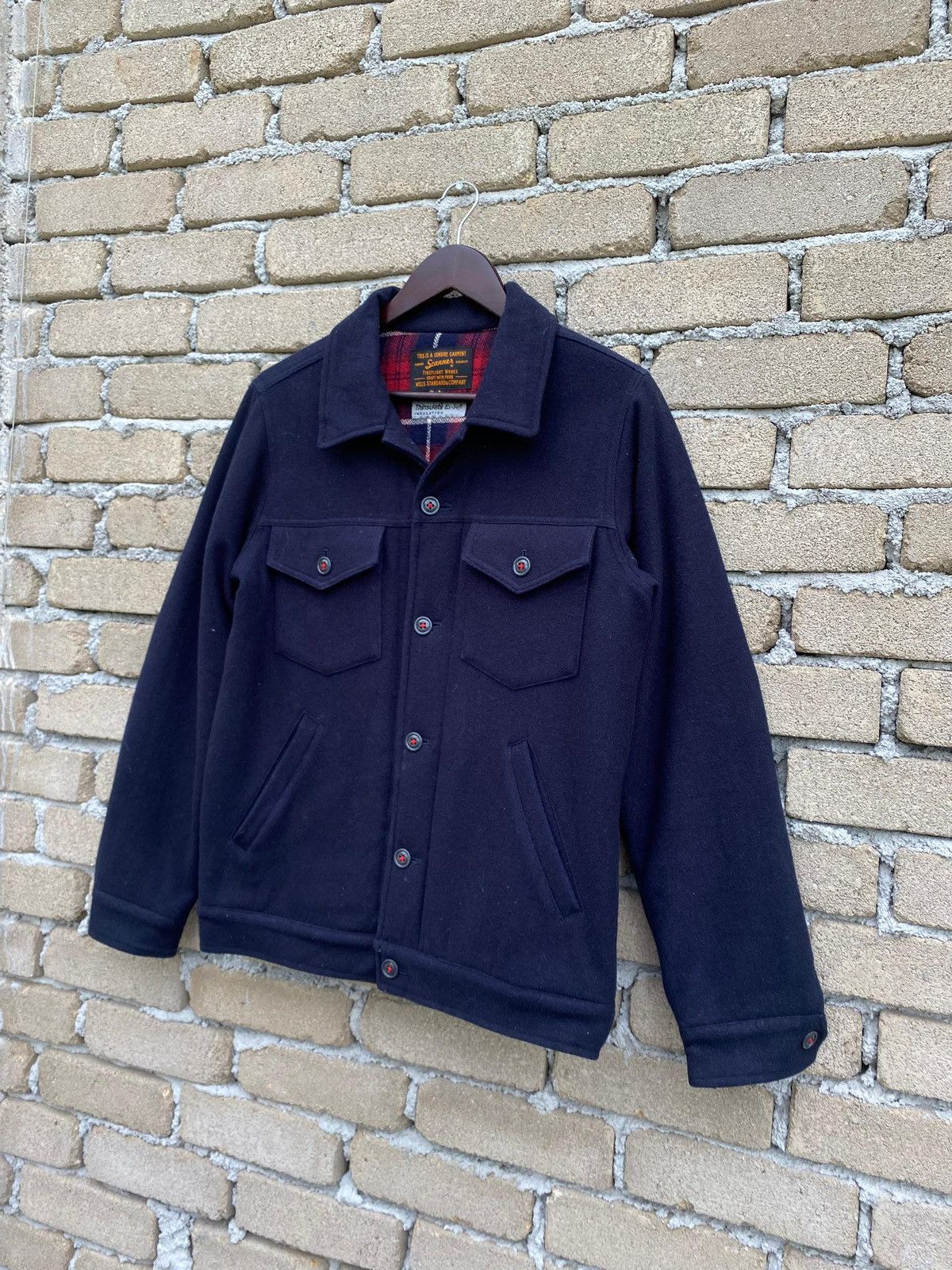 Japanese Brand Scanners Thinsulate Ex Soft Insulation Wool Jacket Size US L / EU 52-54 / 3 - 2 Thumbnail