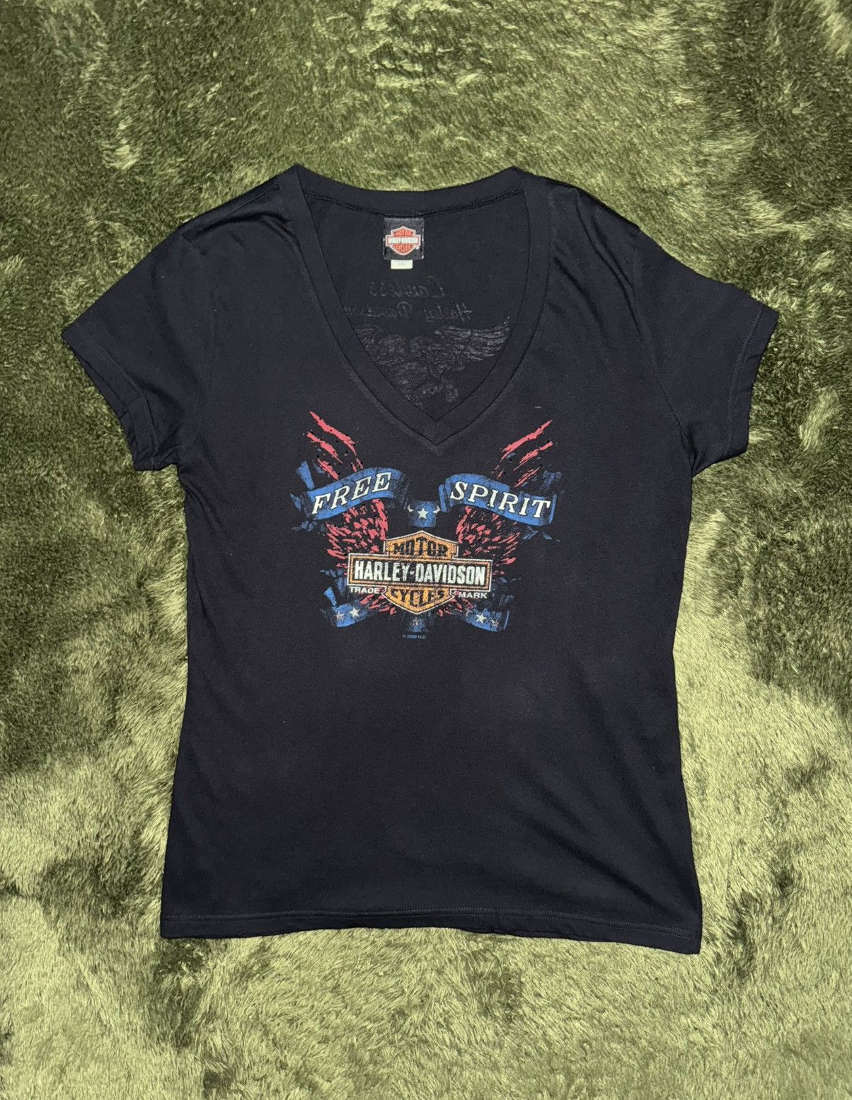 Harley Davidson [XXL] Harley-Davidson Cubic Logo Vintage V-Neck T-Shirt Size US XXL / EU 58 / 5 - 1 Thumbnail
