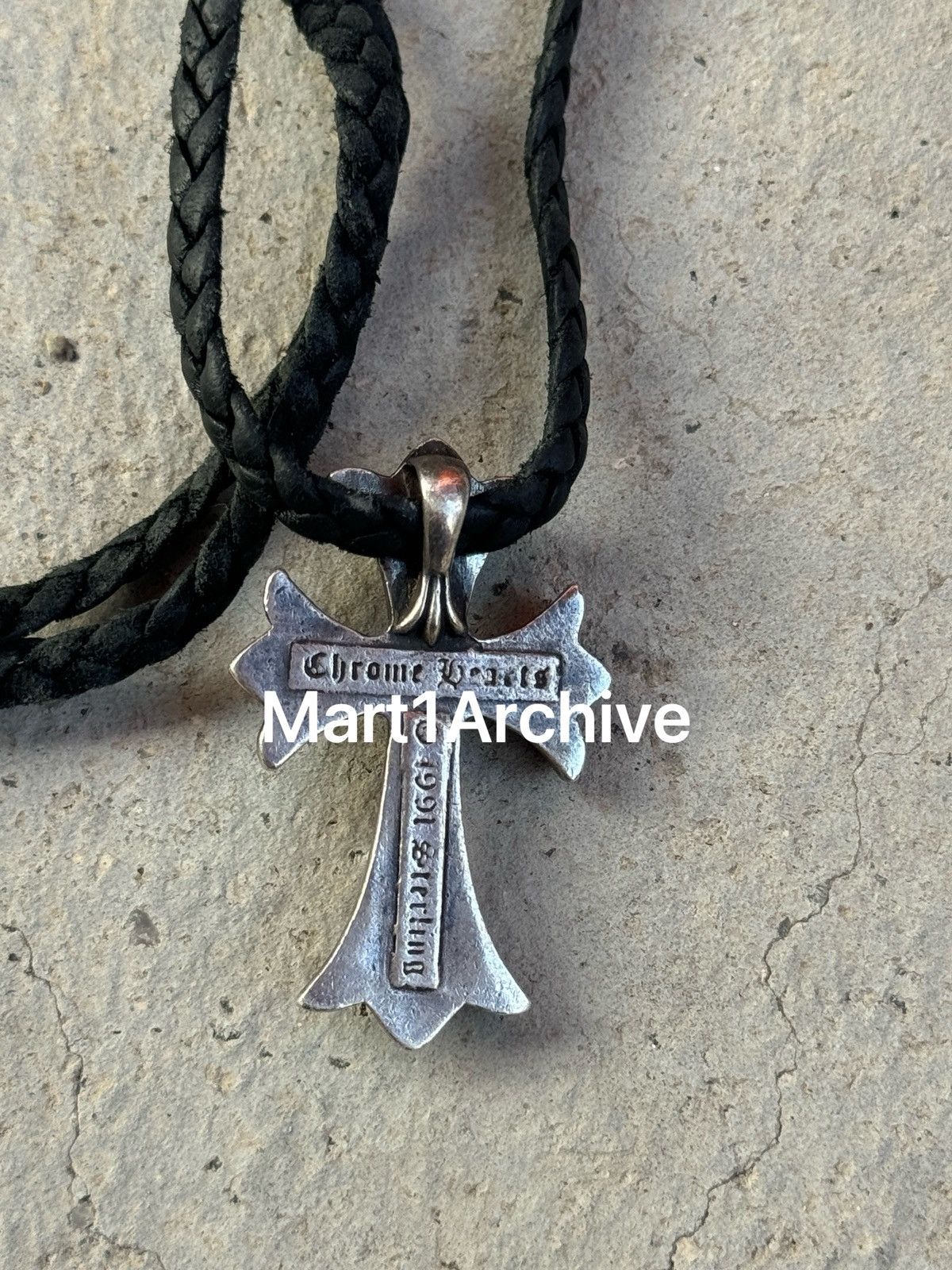 Chrome Hearts Chrome Hearts Leather Cord Cross Necklace Size ONE SIZE - 3 Thumbnail