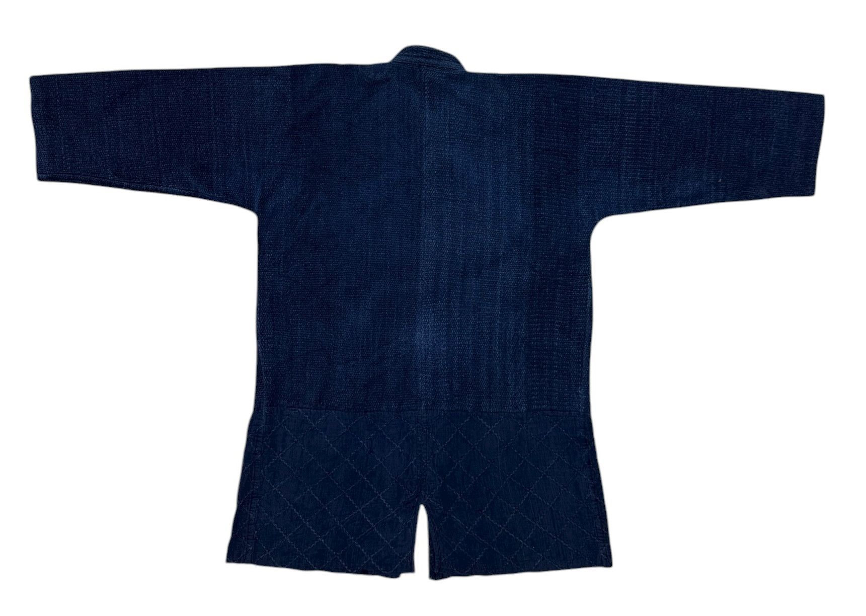 Indigo Vintage Kimono Kendo Sashiko Blue Indigo Noragi Denim Jacket Size US M / EU 48-50 / 2 - 2 Thumbnail