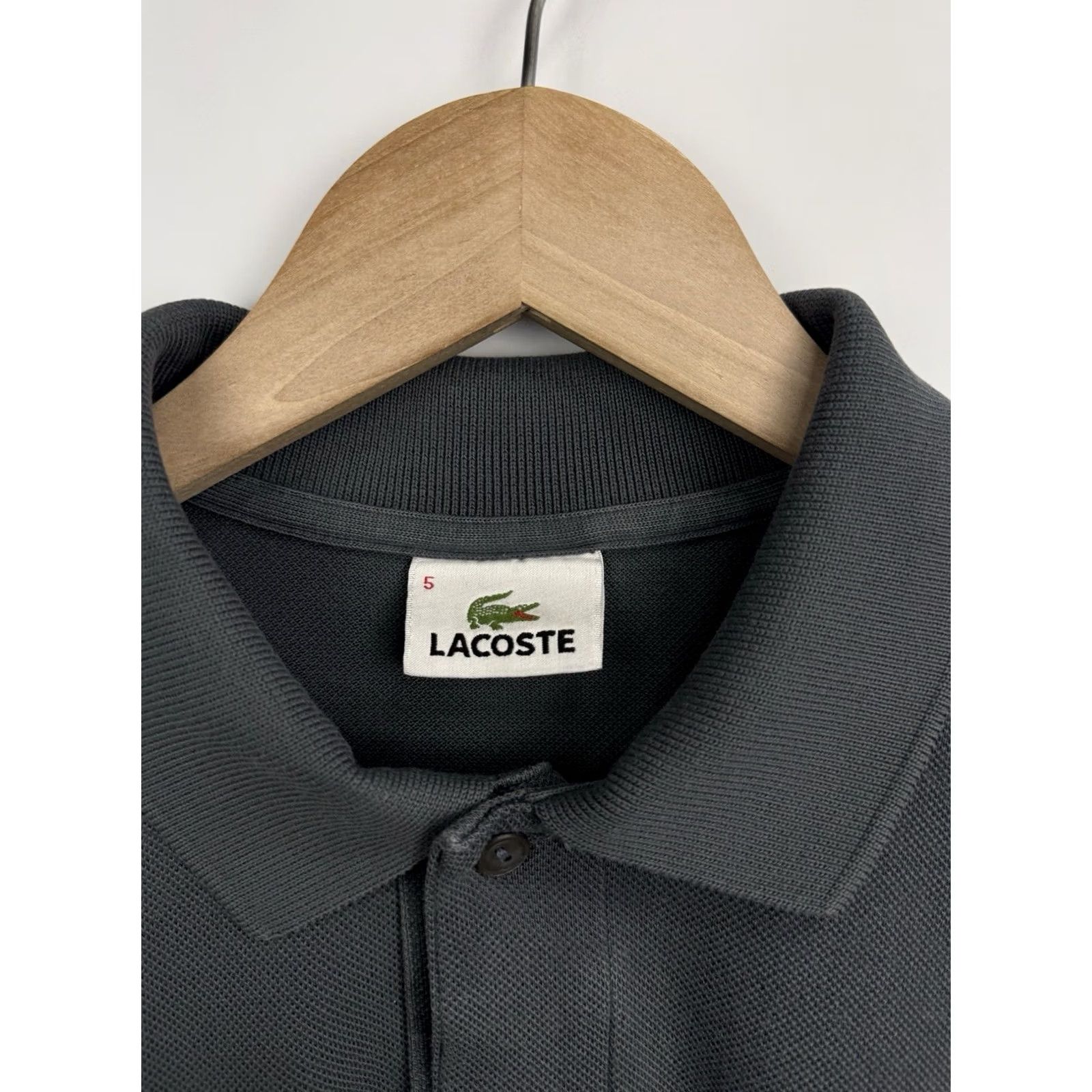 Lacoste VINTAGE Lacoste Polo T-Shirt Mens L 90s Made in France Gray Retro Rare Size US L / EU 52-54 / 3 - 5 Thumbnail