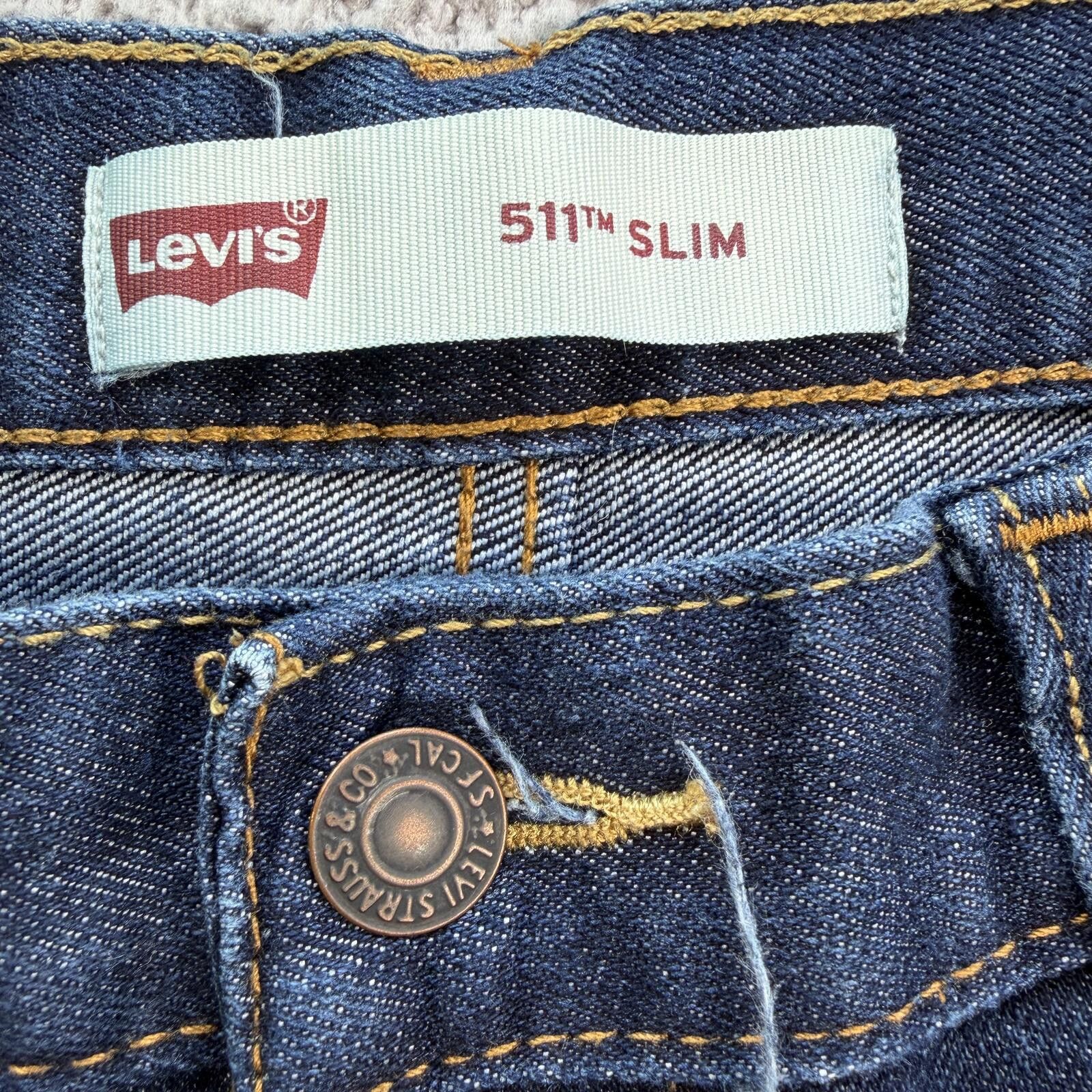 Levi's Levis 511 Women Slim Dark Wash Jeans 27x27 Low Rise Cropped Size 27" / US 4 / IT 40 - 6 Thumbnail