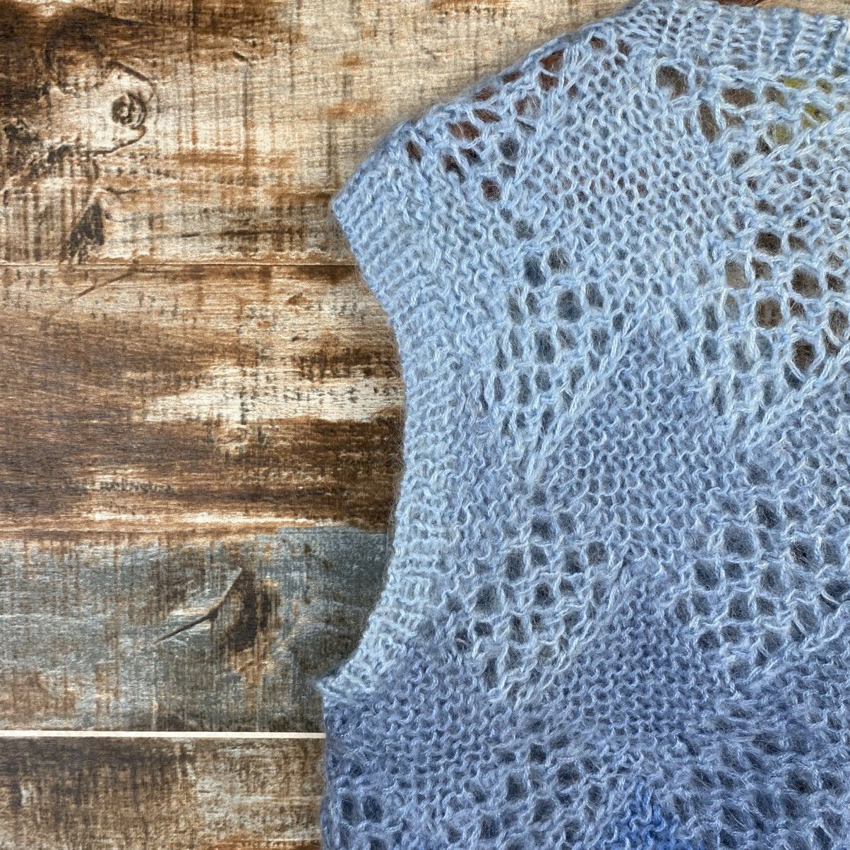 Japanese Brand DL Japanese Brand Blue Crochet meshnet Knitwear #C1196 Size S / US 4 / IT 40 - 13 Thumbnail