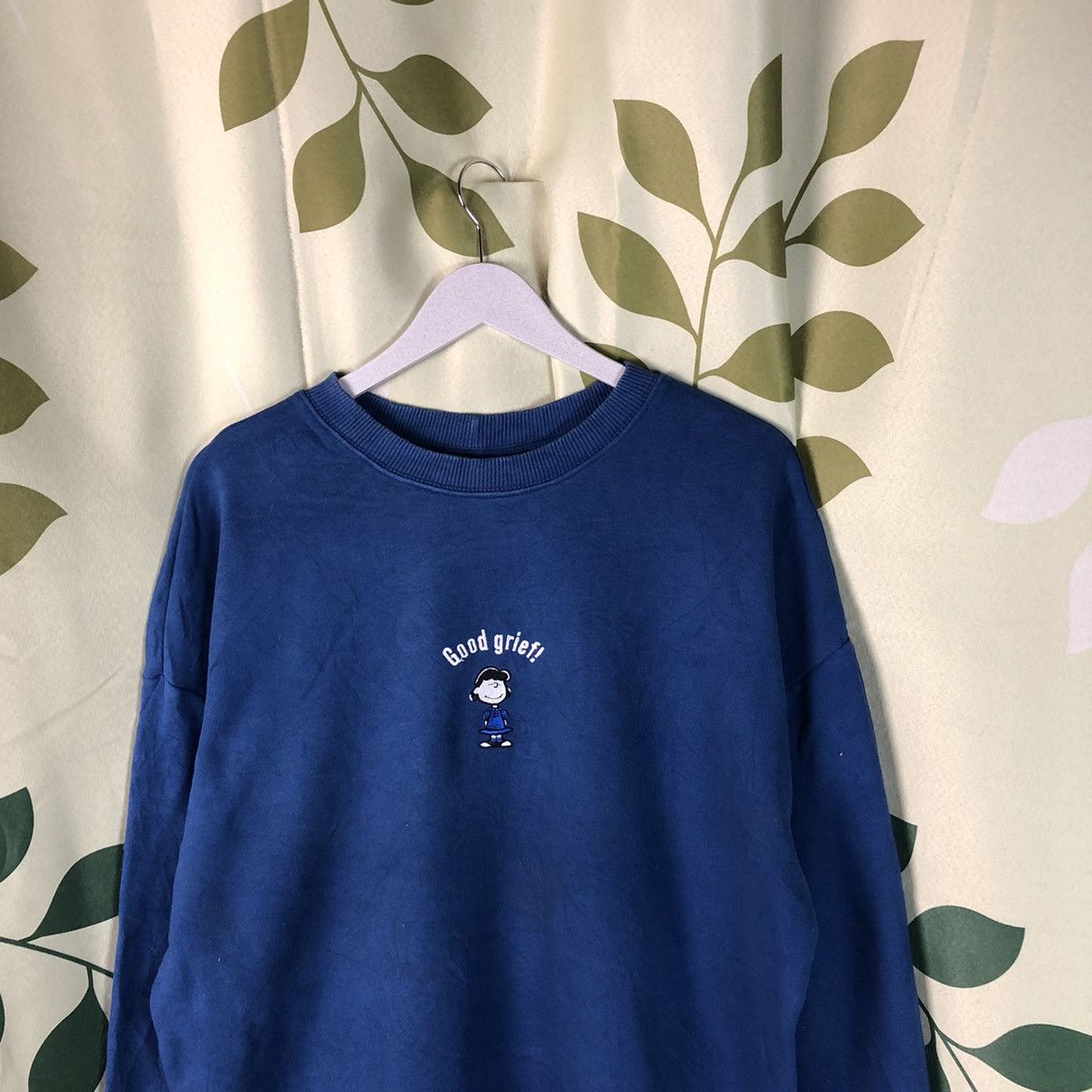 Cartoon Network × Peanuts Spao Blue cartoon snoopy peanuts vintage Sweatshirt #7426 Size US L / EU 52-54 / 3 - 2 Thumbnail