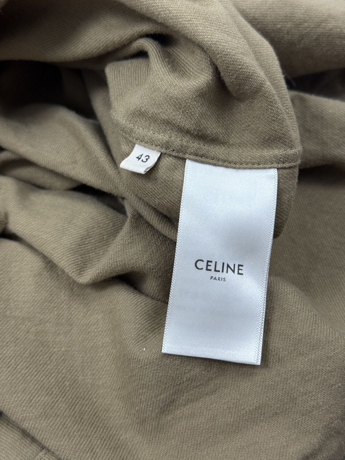 Celine SS 20 Celine X Hedi Slimane Military Shirt in Cotton Twill Size US M / EU 48-50 / 2 - 10 Thumbnail