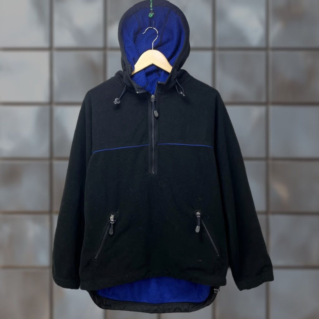 Gap VINTAGE Gap Tactical Hoodie Anorak Sweater Fleece Medium Quarter Zip Mens 90s Black Size US M / EU 48-50 / 2 - 1 Thumbnail