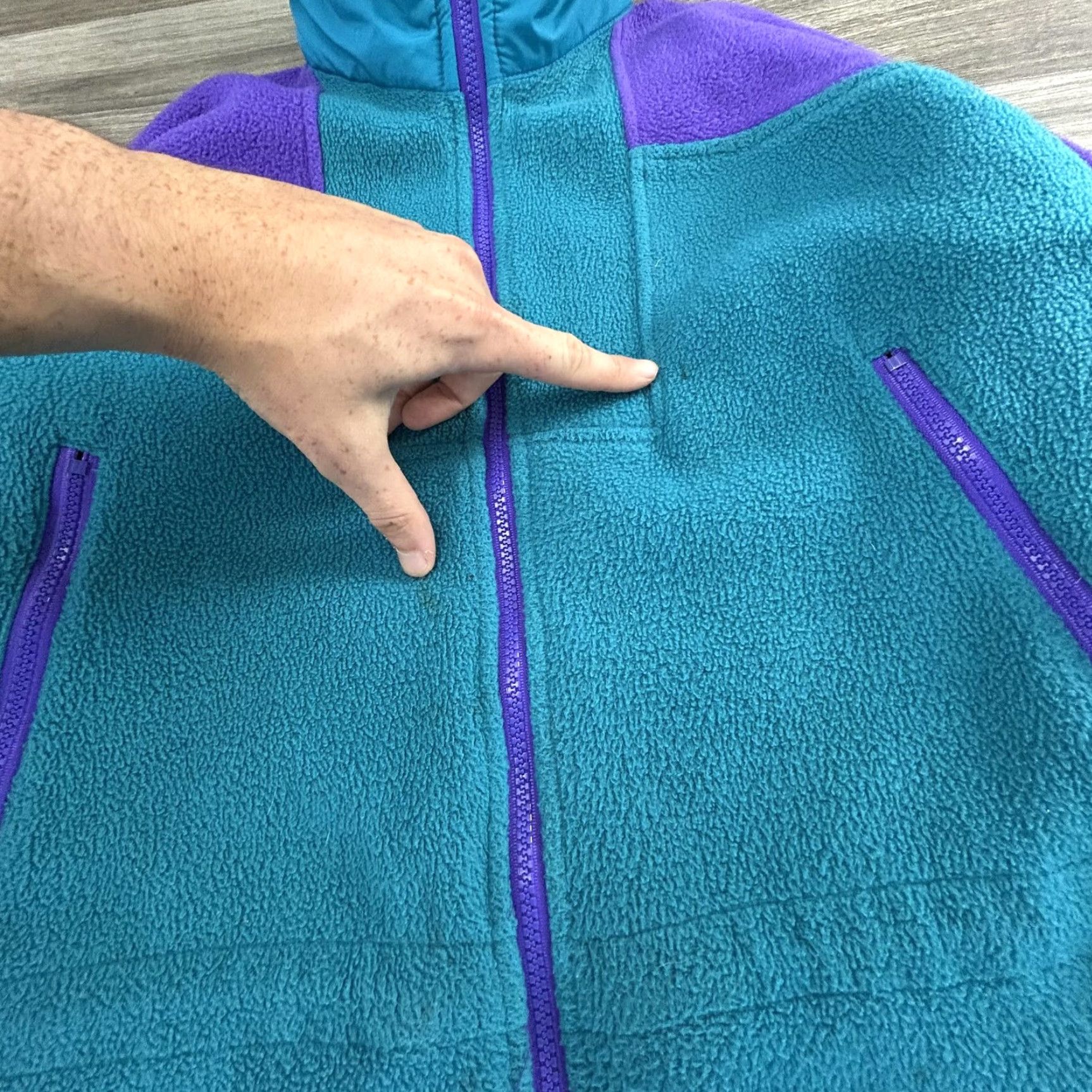 Vintage VINTAGE Columbia Jacket Womens XL Blue Purple Full Zip Fleece Outdoors Retro 90s Size XL / US 12-14 / IT 48-50 - 3 Thumbnail