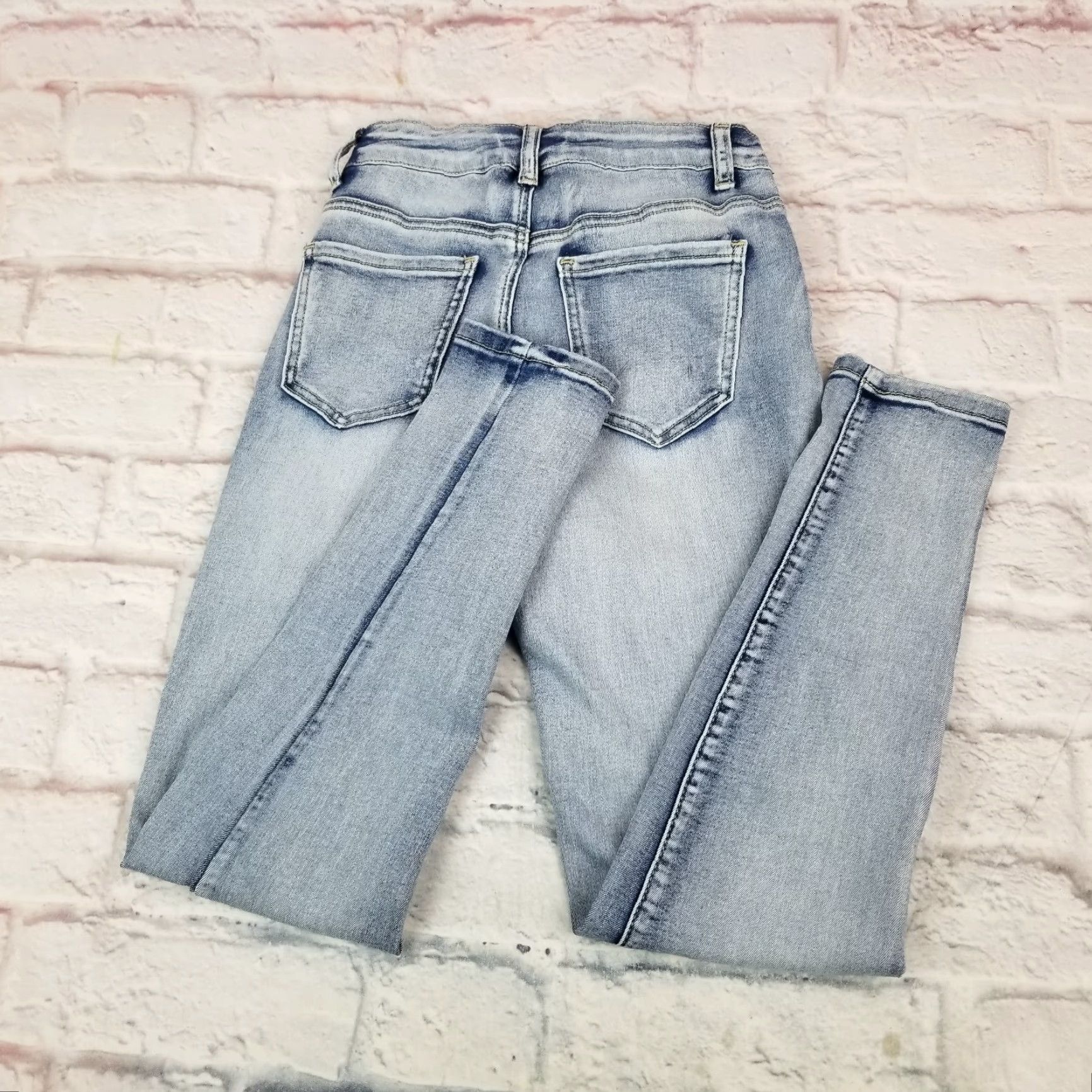 Vintage WAX JEAN Jeans Teens High Rise Skinny Blue Light Wash Size 5 / 27 Size 27" / US 4 / IT 40 - 2 Thumbnail