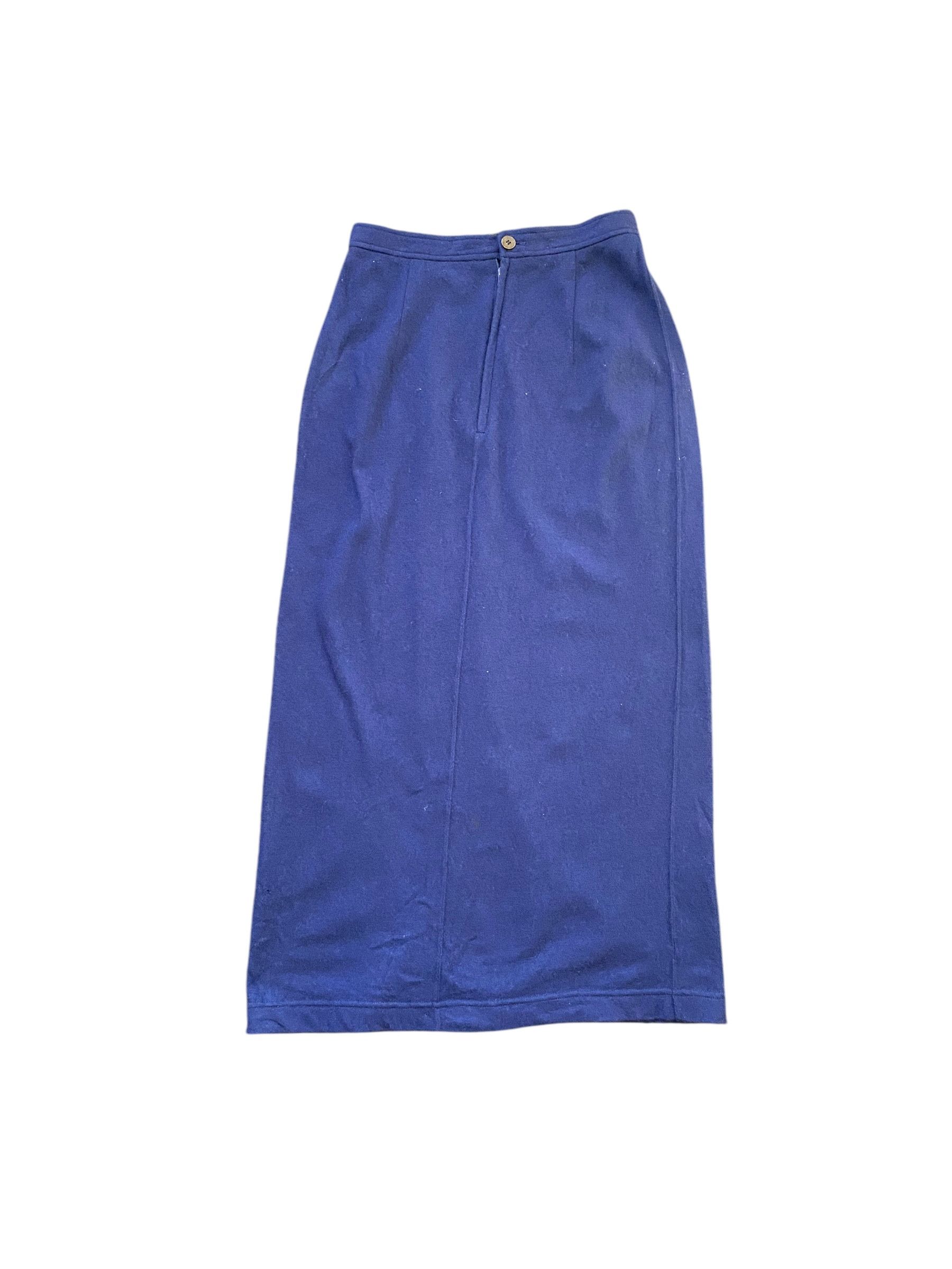Comme des Garcons × Designer × Vintage 80s Comme des garcons Rei Kawakubo wool button midi skirt Size 24" / US 00 / IT 34 - 3 Thumbnail