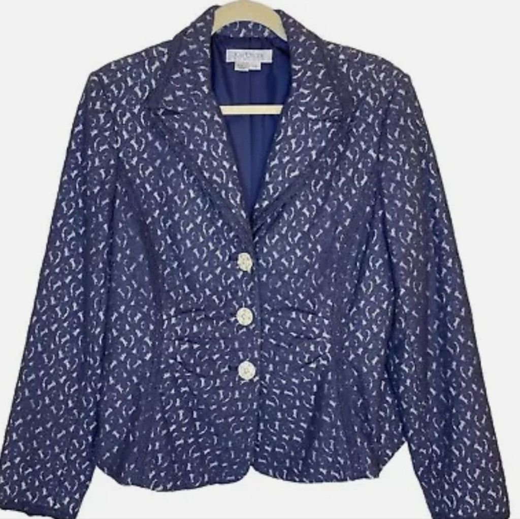 The Unbranded Brand Kay Unger NY ruched front blazer jacket lining 100% silk 4 Size S / US 4 / IT 40 - 1 Thumbnail