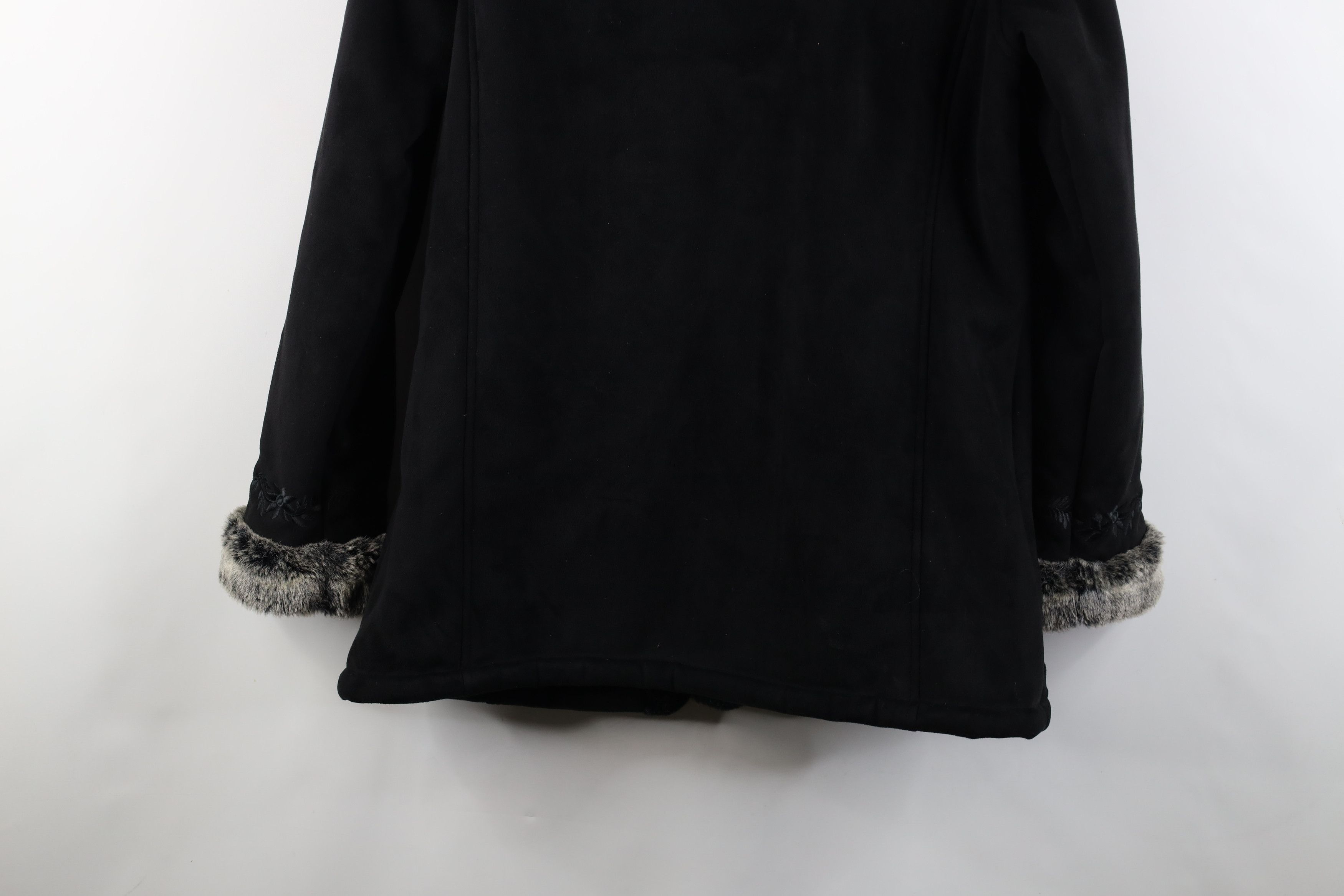 L.L. Bean × Vintage Vintage LL Bean Flower Pennylane Plush Jacket Black Size M / US 6-8 / IT 42-44 - 17 Thumbnail