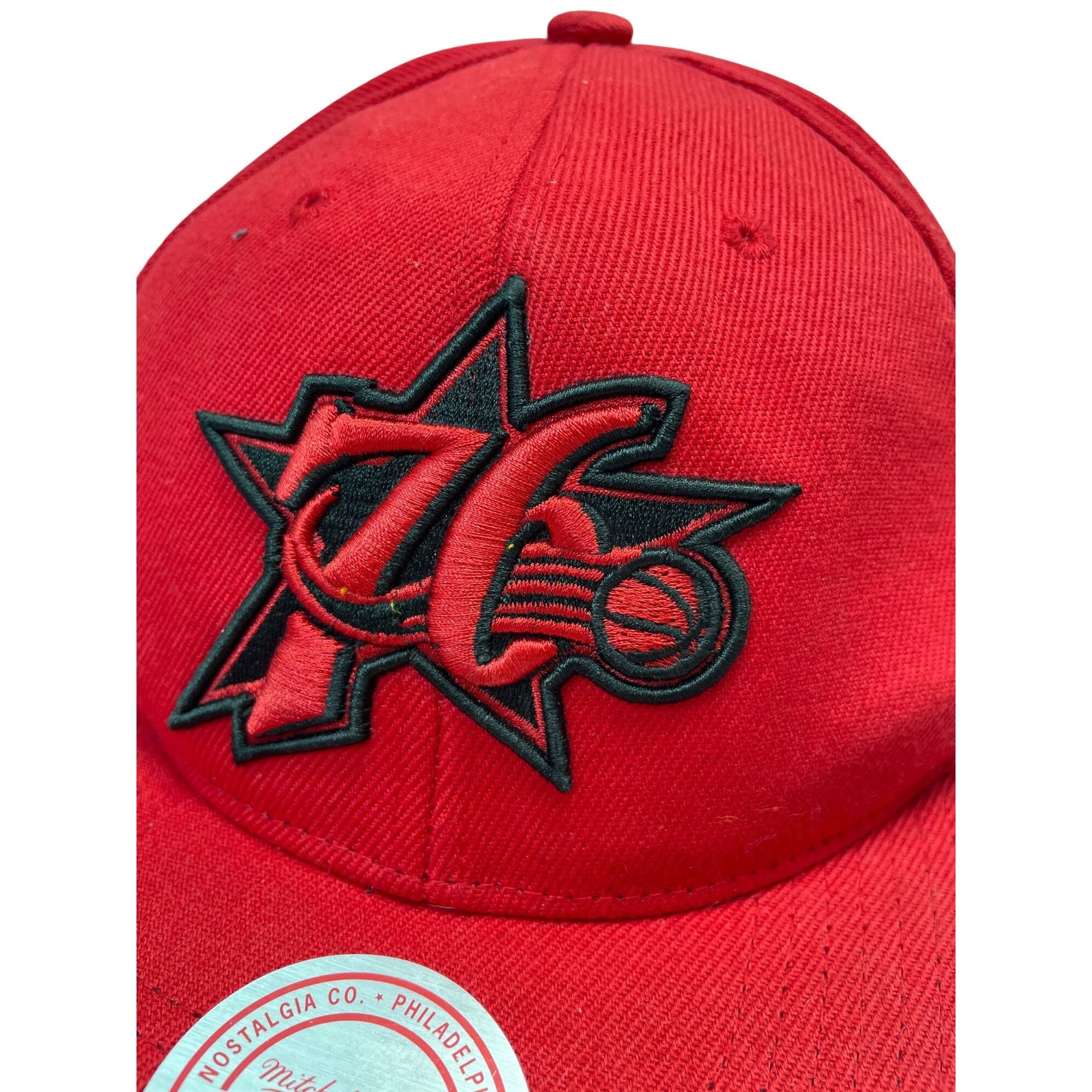 Mitchell & Ness Mitchell Ness Philadelphia 76ers Original Fit Red Snapback H Size ONE SIZE - 3 Thumbnail