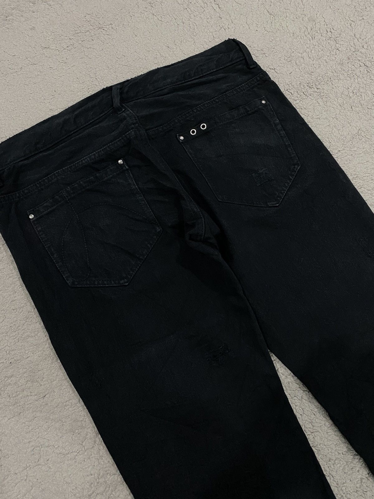 If Six Was Nine NEED GONE ‼️ No ID Black Flared Distressed like Tornado Mart Size US 33 - 14 Thumbnail