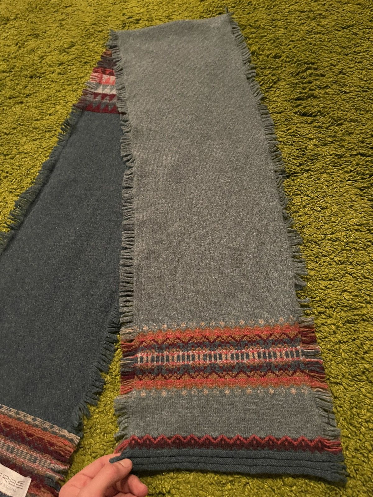 Designer Eribe avant garde coloured wool scarf Size ONE SIZE - 6 Thumbnail
