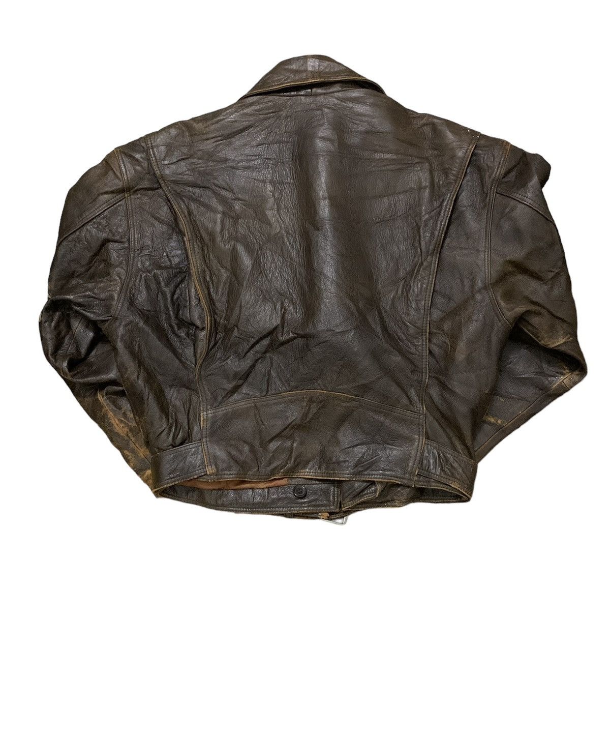 Genuine Leather × Vintage Vintage Leather Double collar jacket (A) Size US M / EU 48-50 / 2 - 5 Thumbnail