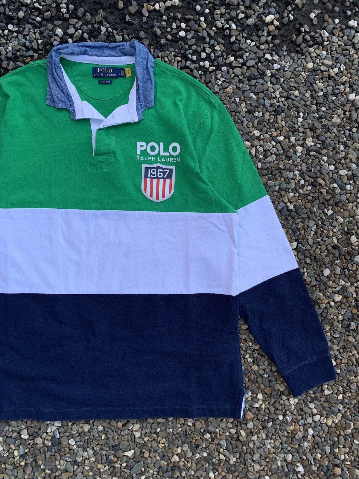 Polo Ralph Lauren Polo Ralph Lauren K-Swiss Colorblock Longsleeve Rugby Shirt Size US L / EU 52-54 / 3 - 4 Thumbnail