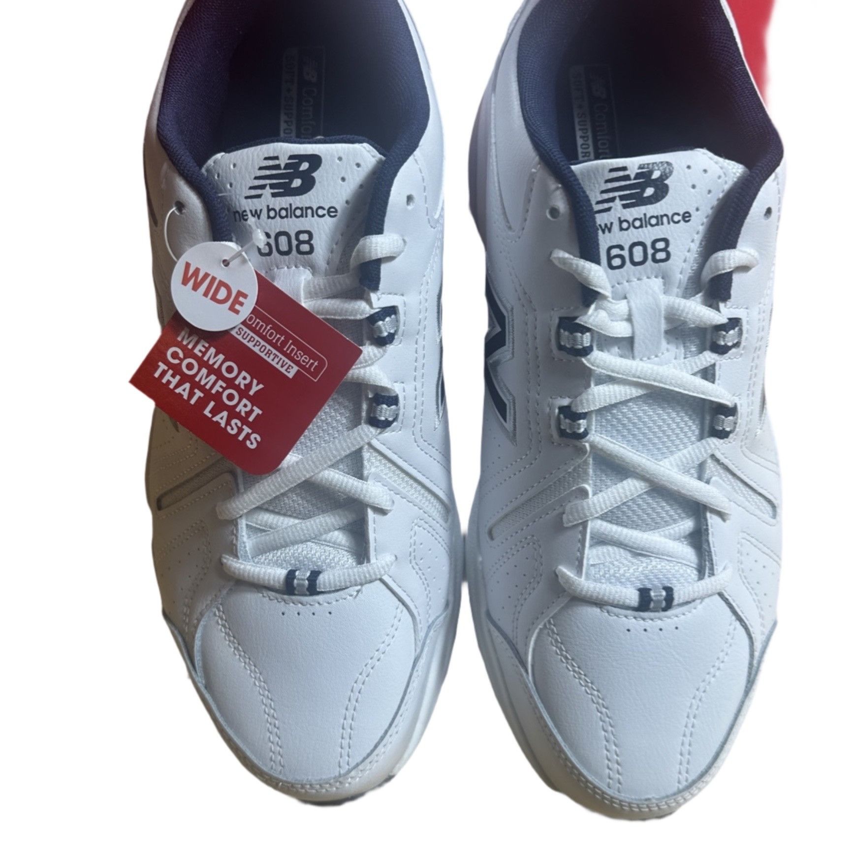 New Balance NWT New Balance Men’s MX608WN5 White Leather Sneakers Size 1 Size US 10 / EU 43 - 7 Thumbnail