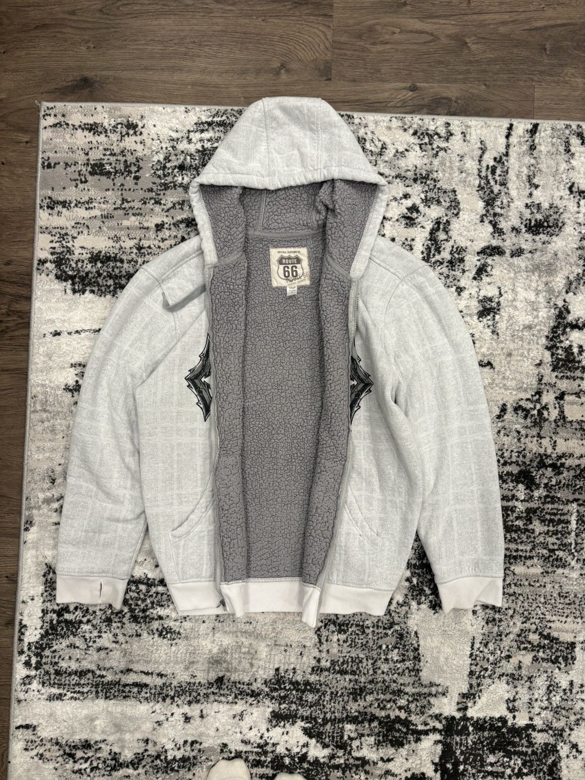Route 66 Y2K Vintage Zip Up Hoodie Size US XL / EU 56 / 4 - 2 Thumbnail
