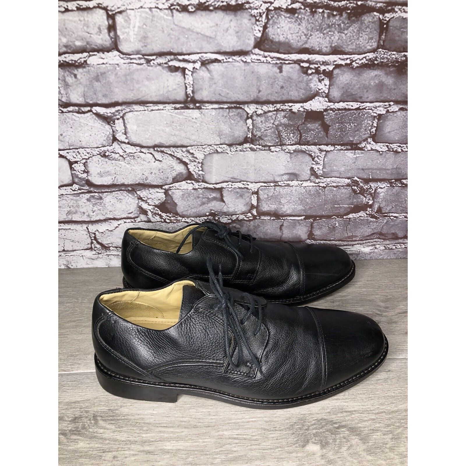 Other Studio Belverde Duke Black Leather Cap Toe Oxfords Dress Sho Size US 11 / EU 44 - 12 Thumbnail