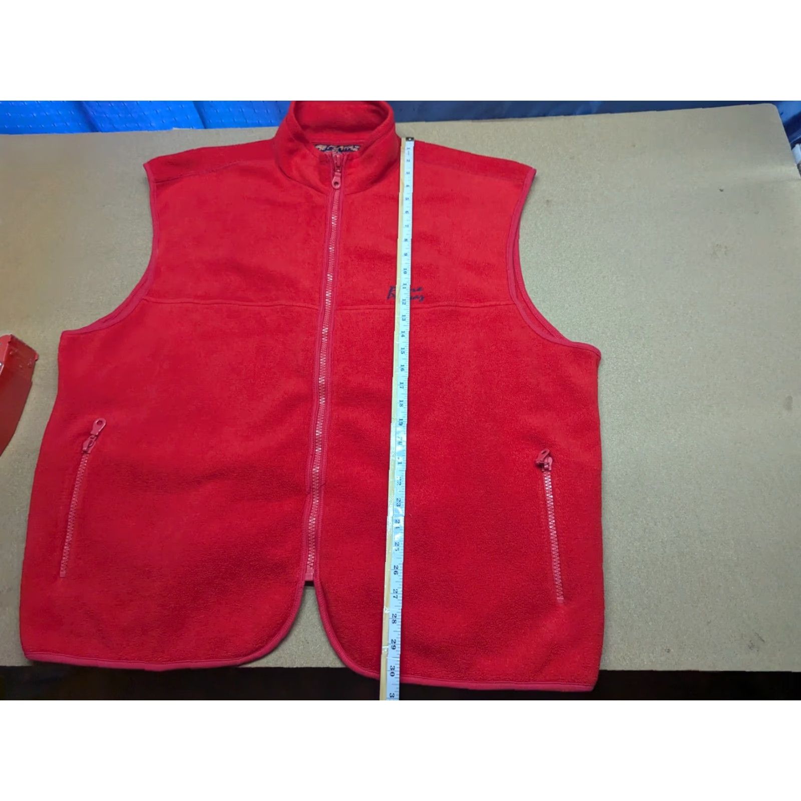 Vintage VINTAGE Pure Playaz Fleece Vest Jacket Mens XL Red Full Zip Gilet Shirt? Size US XL / EU 56 / 4 - 4 Thumbnail