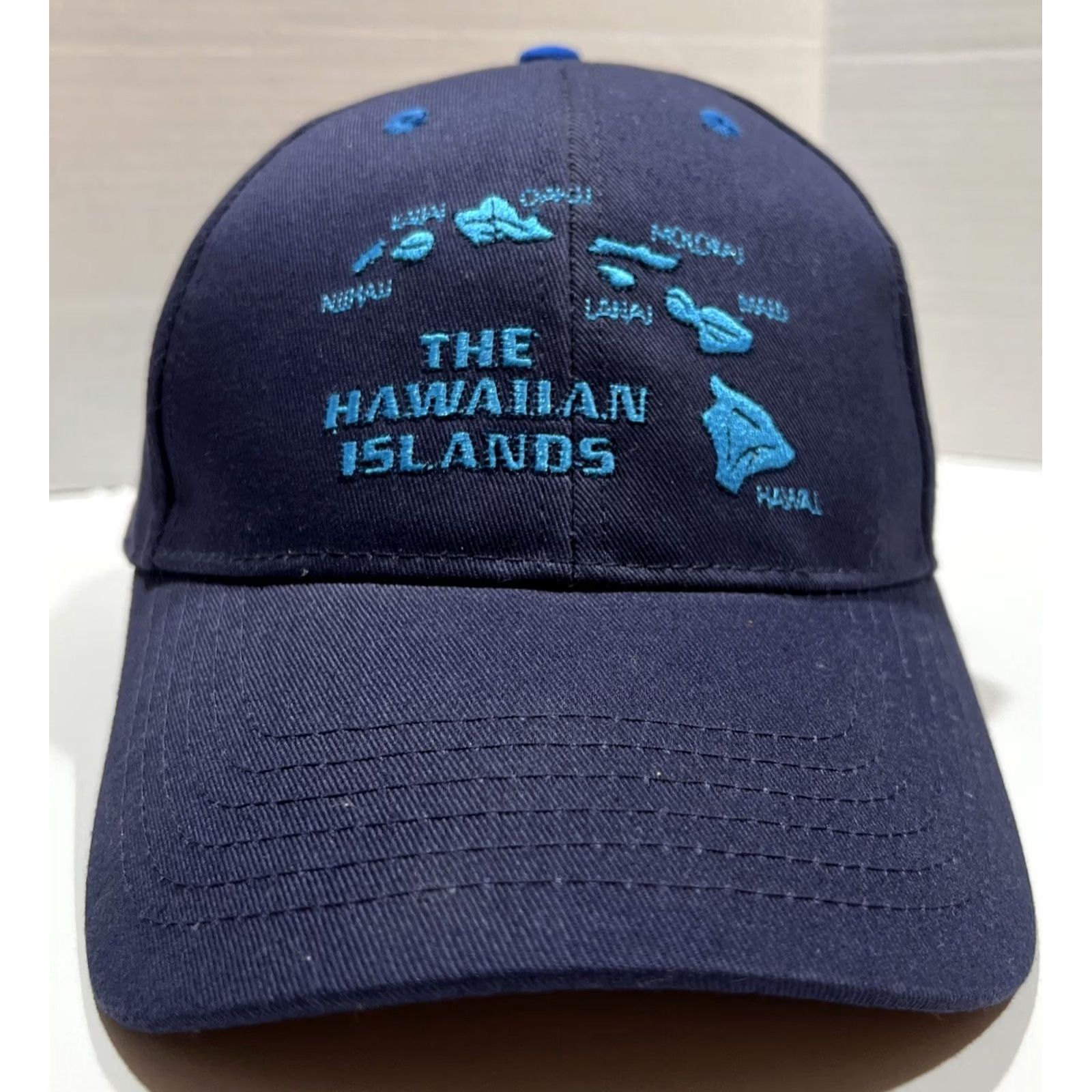 Vintage VINTAGE Headwear Hawaiian Baseball Cap Adjustable One Size Men Blue Hawaiian Islands Surfware Hat Size ONE SIZE - 6 Thumbnail